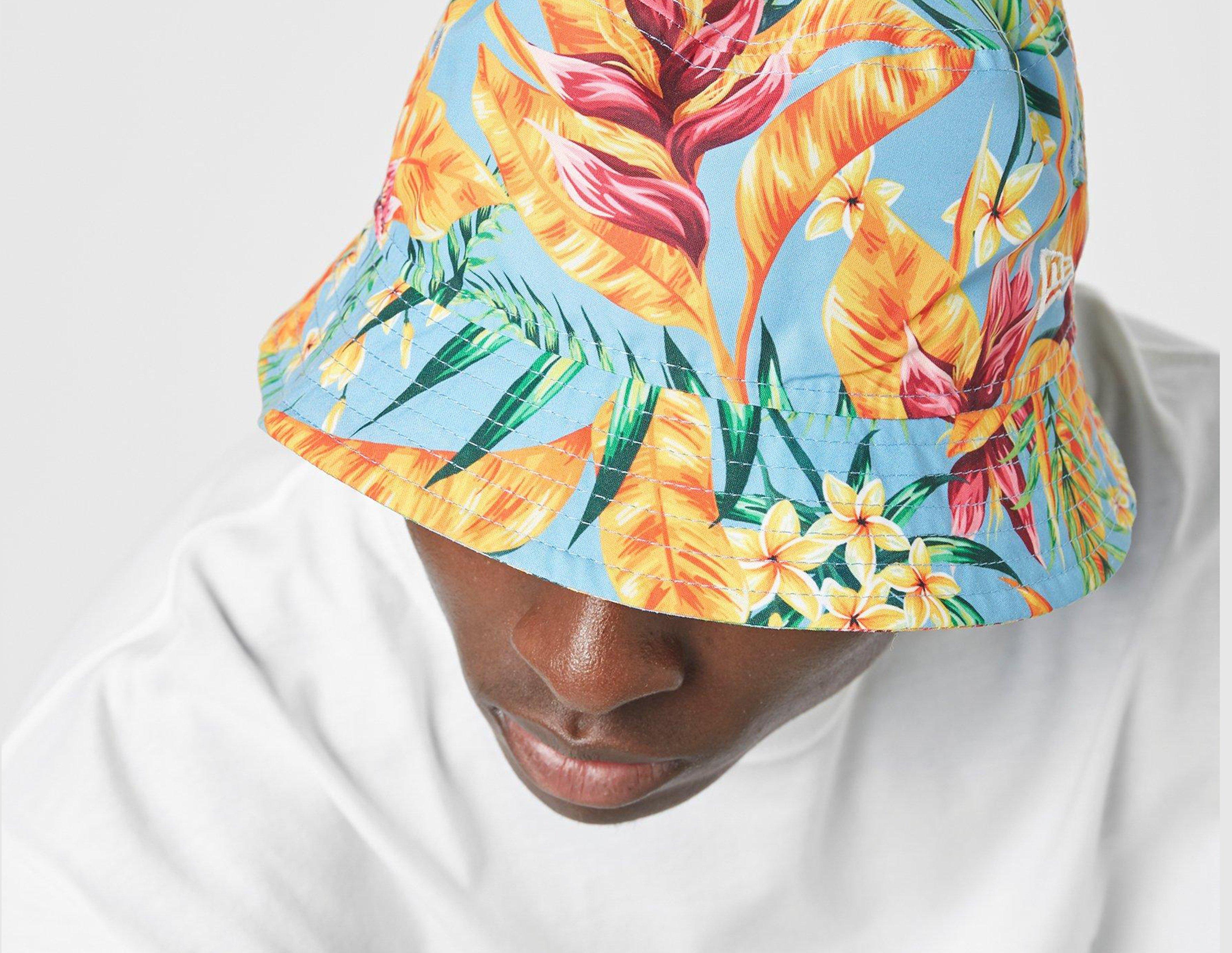 new era floral bucket hat