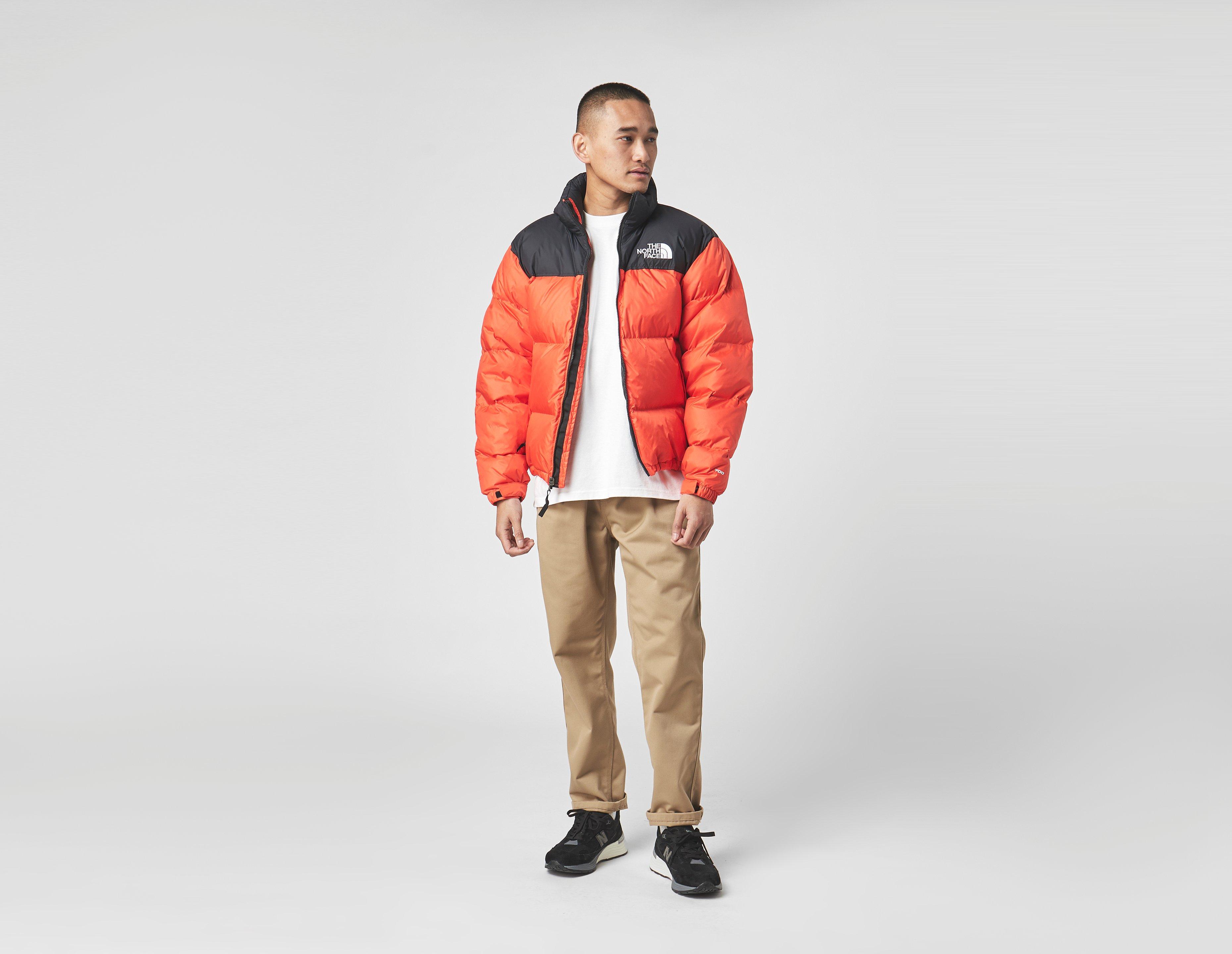 orange nuptse north face