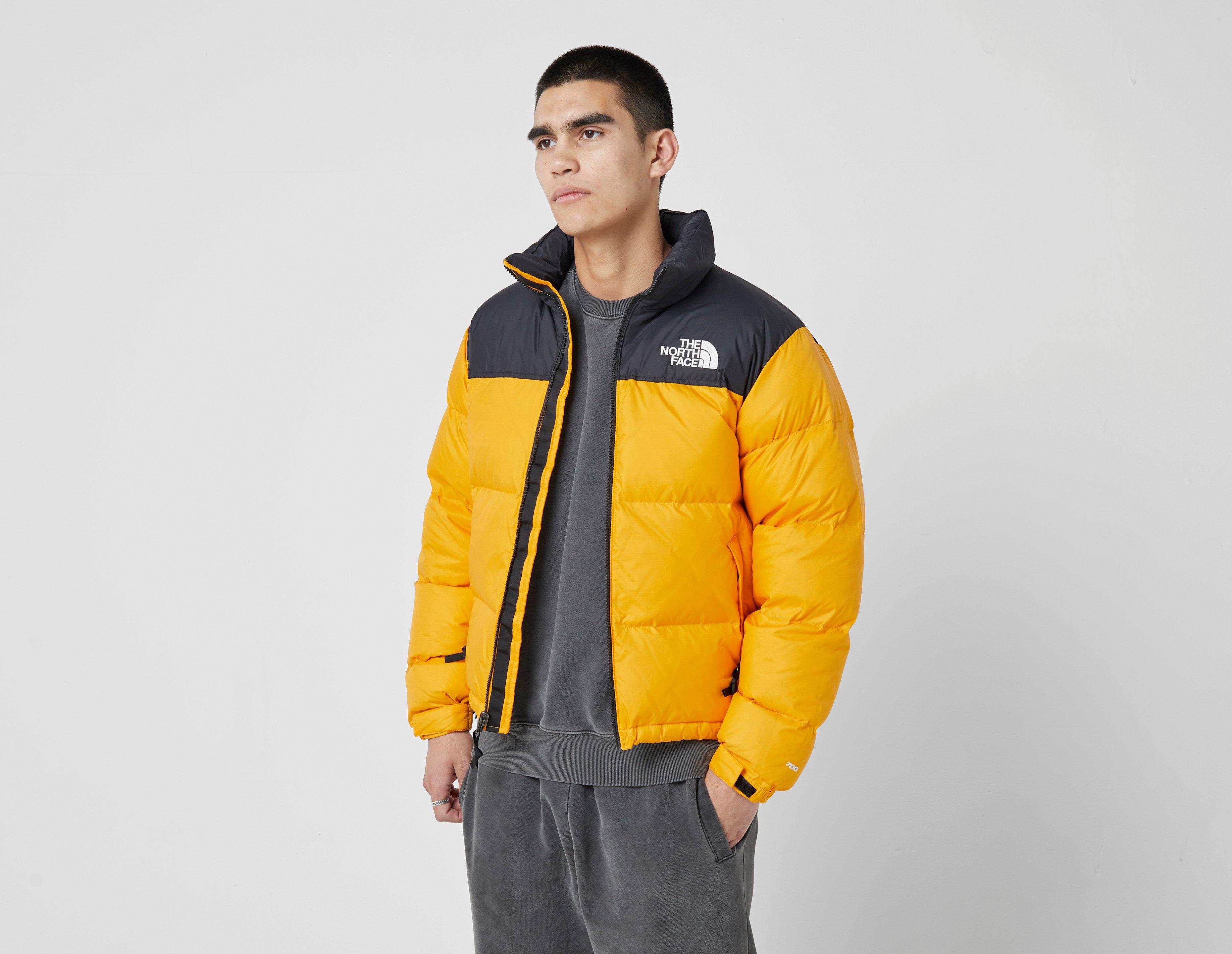 north face down jacket yellow