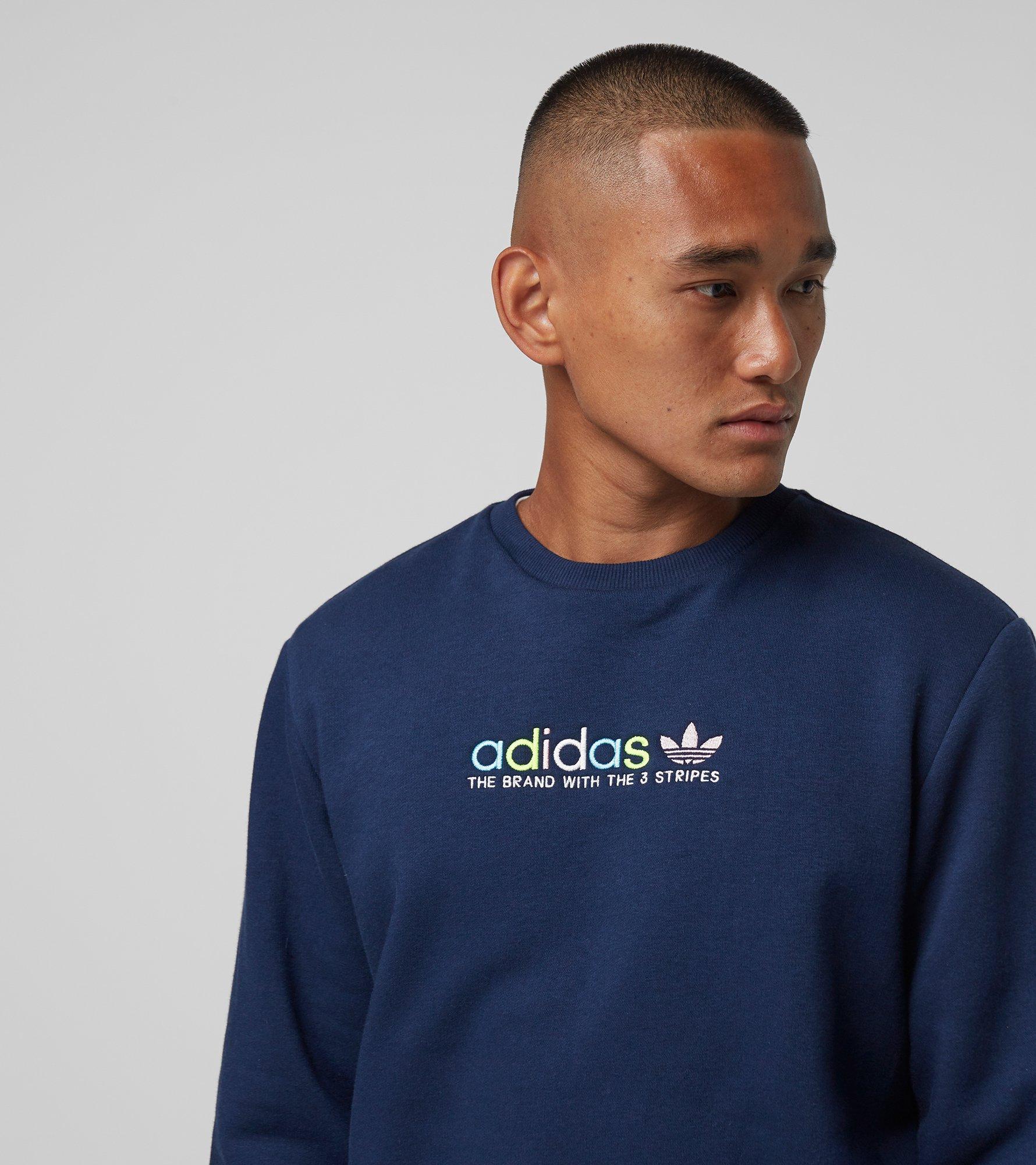 adidas originals colour smash crew sweatshirt white