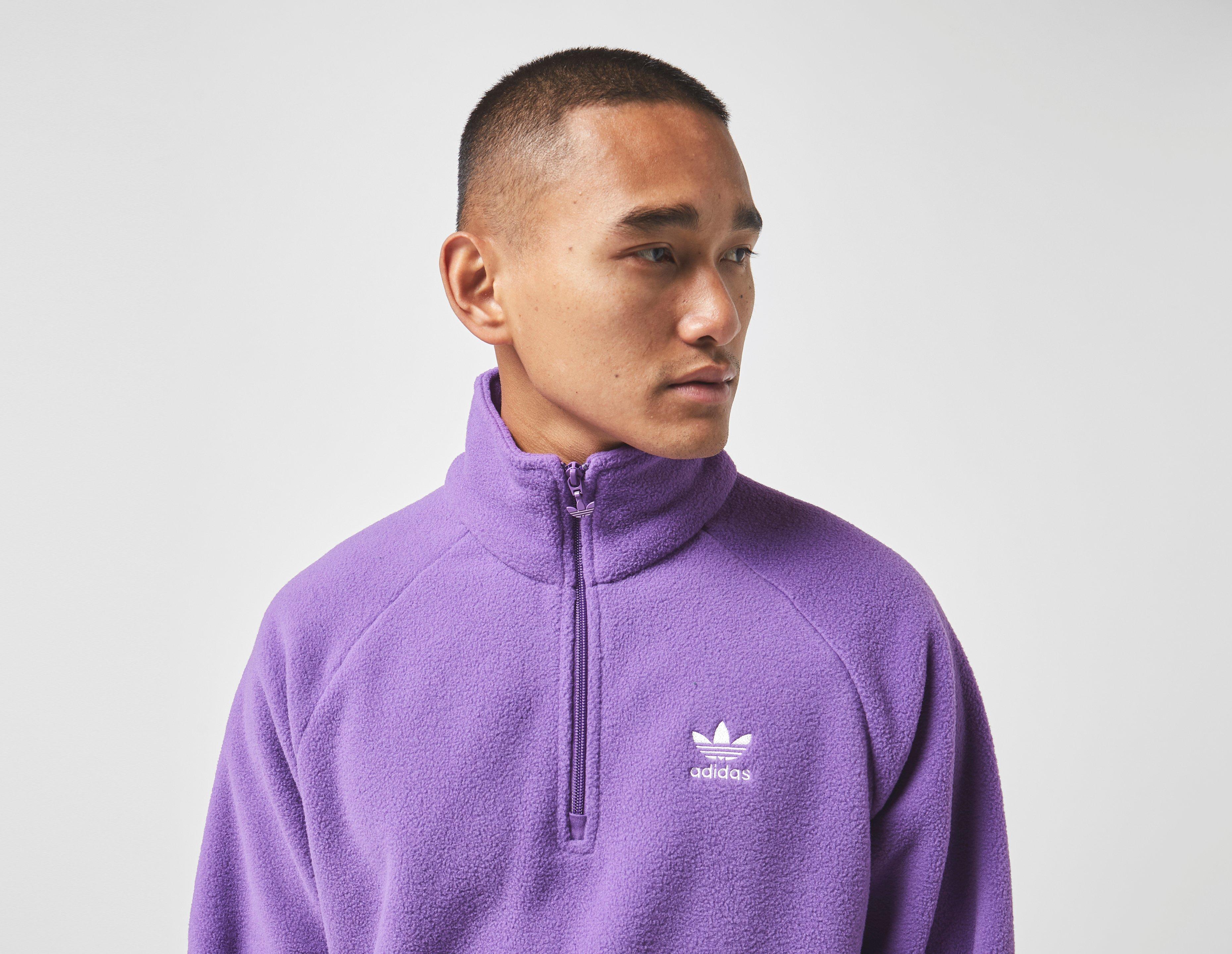 adidas half zip sweatshirt purple