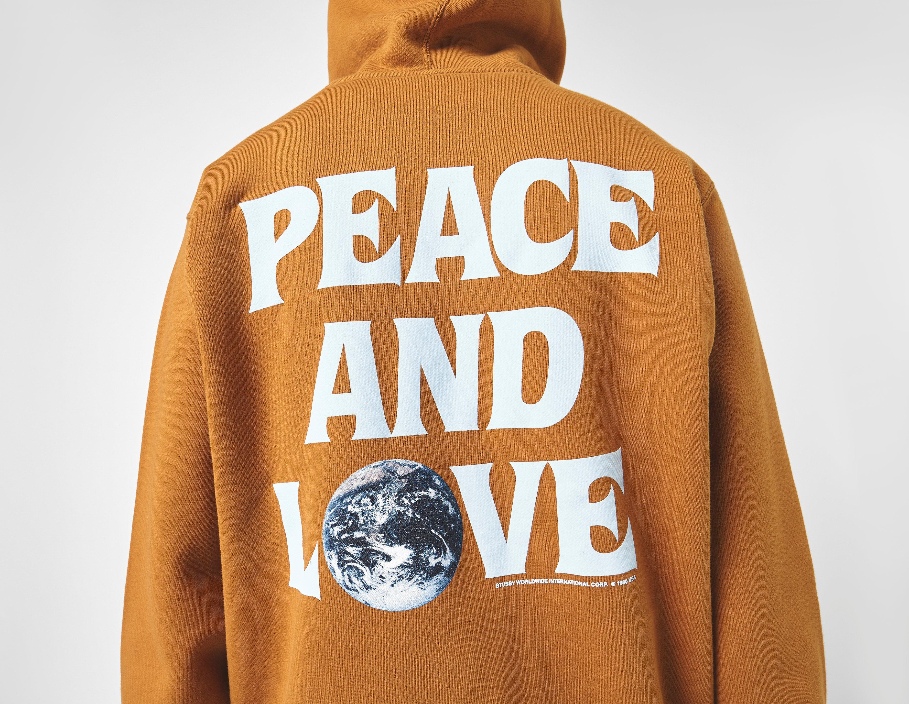 stussy hoodie peace and love CEGICAP