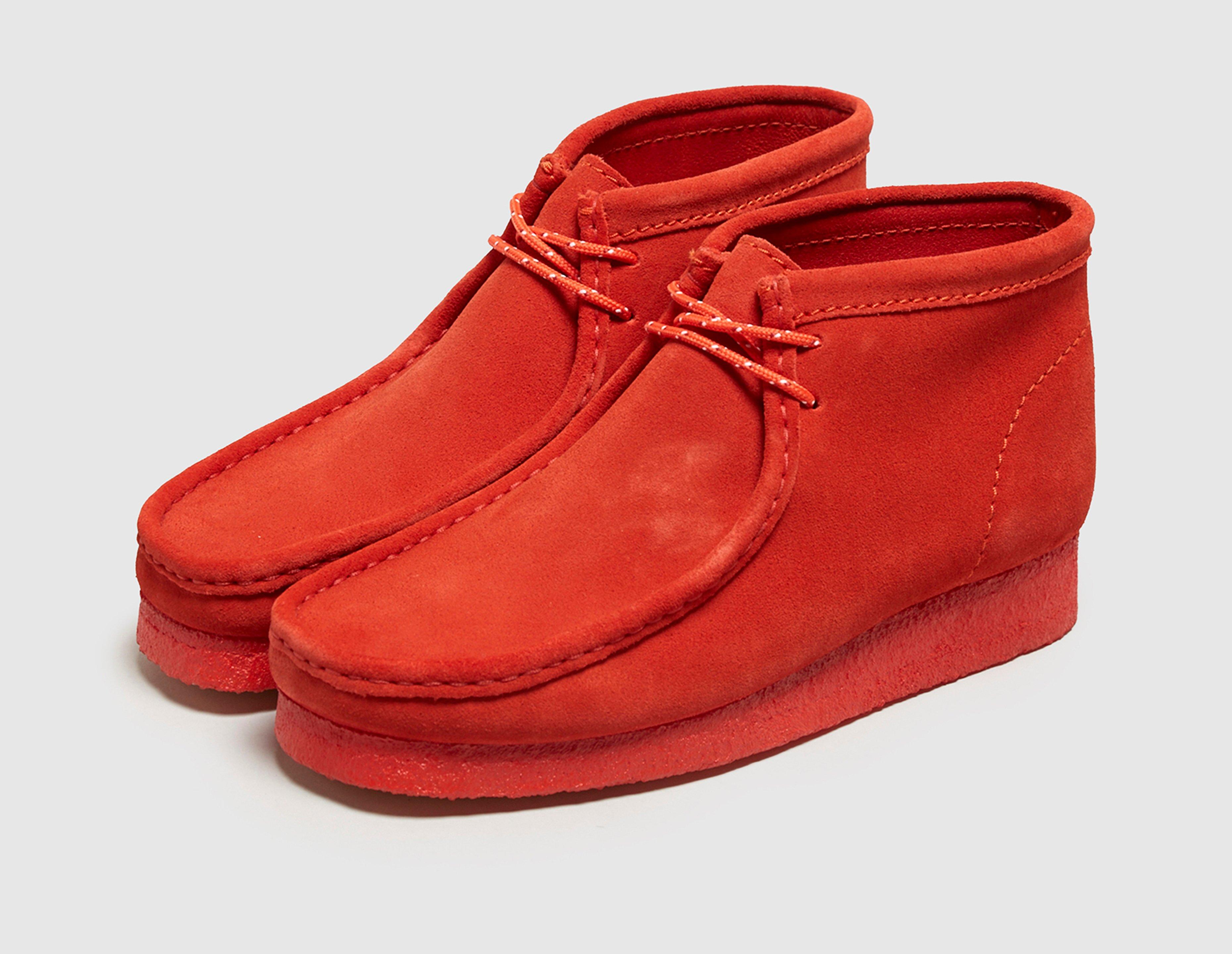 red clarks wallabees 