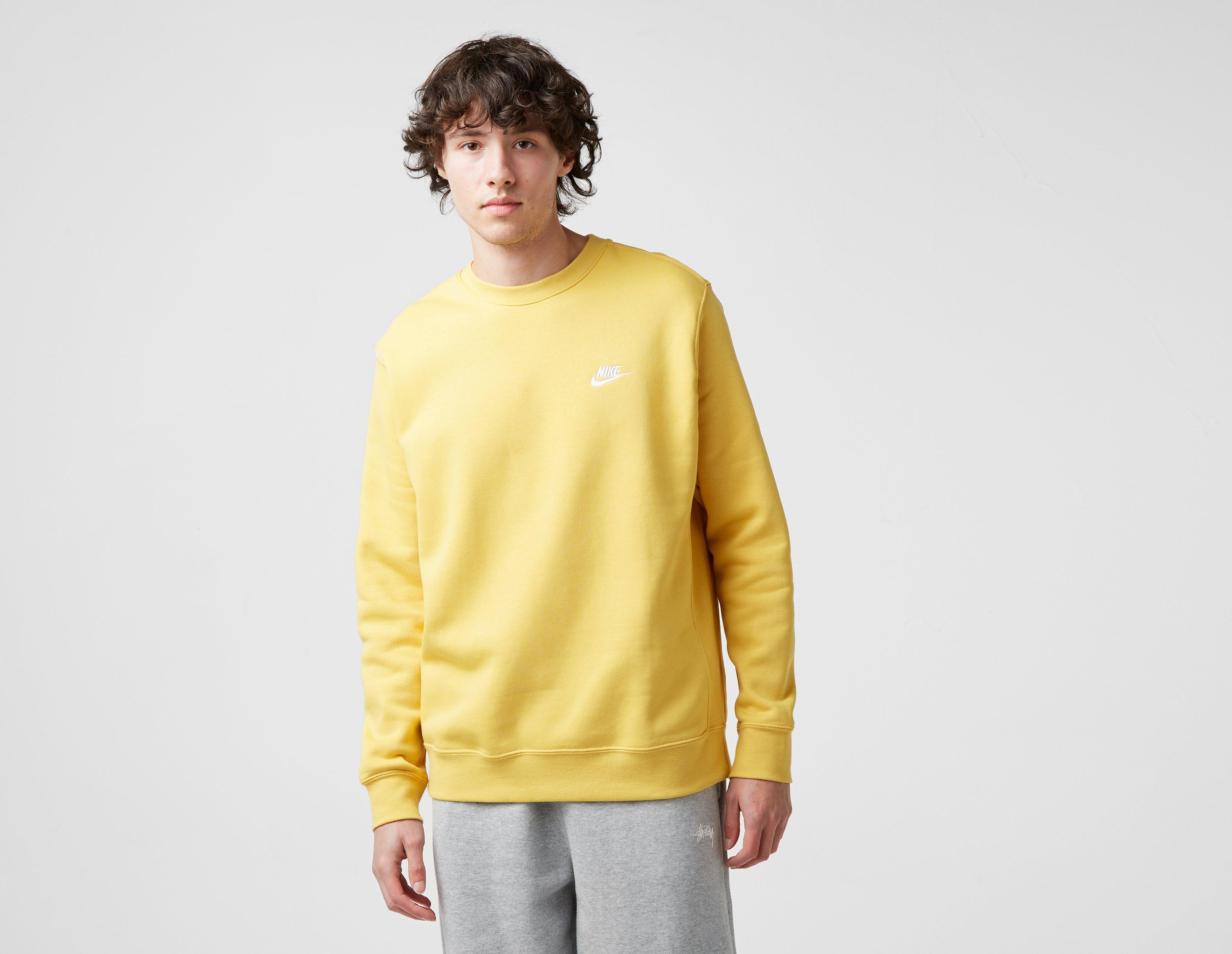 nike foundation crew sweatshirt yellow