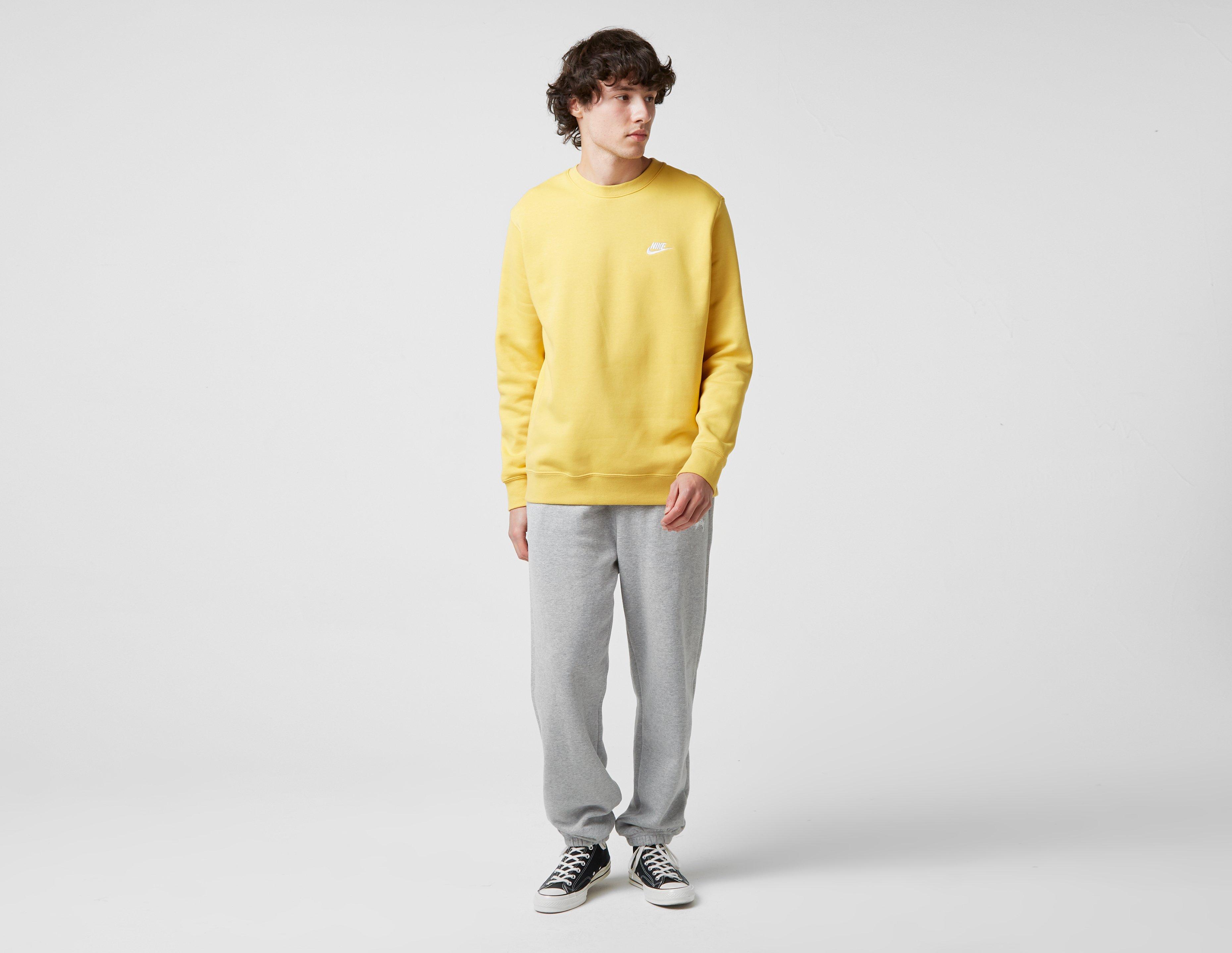 nike foundation crew sweatshirt yellow