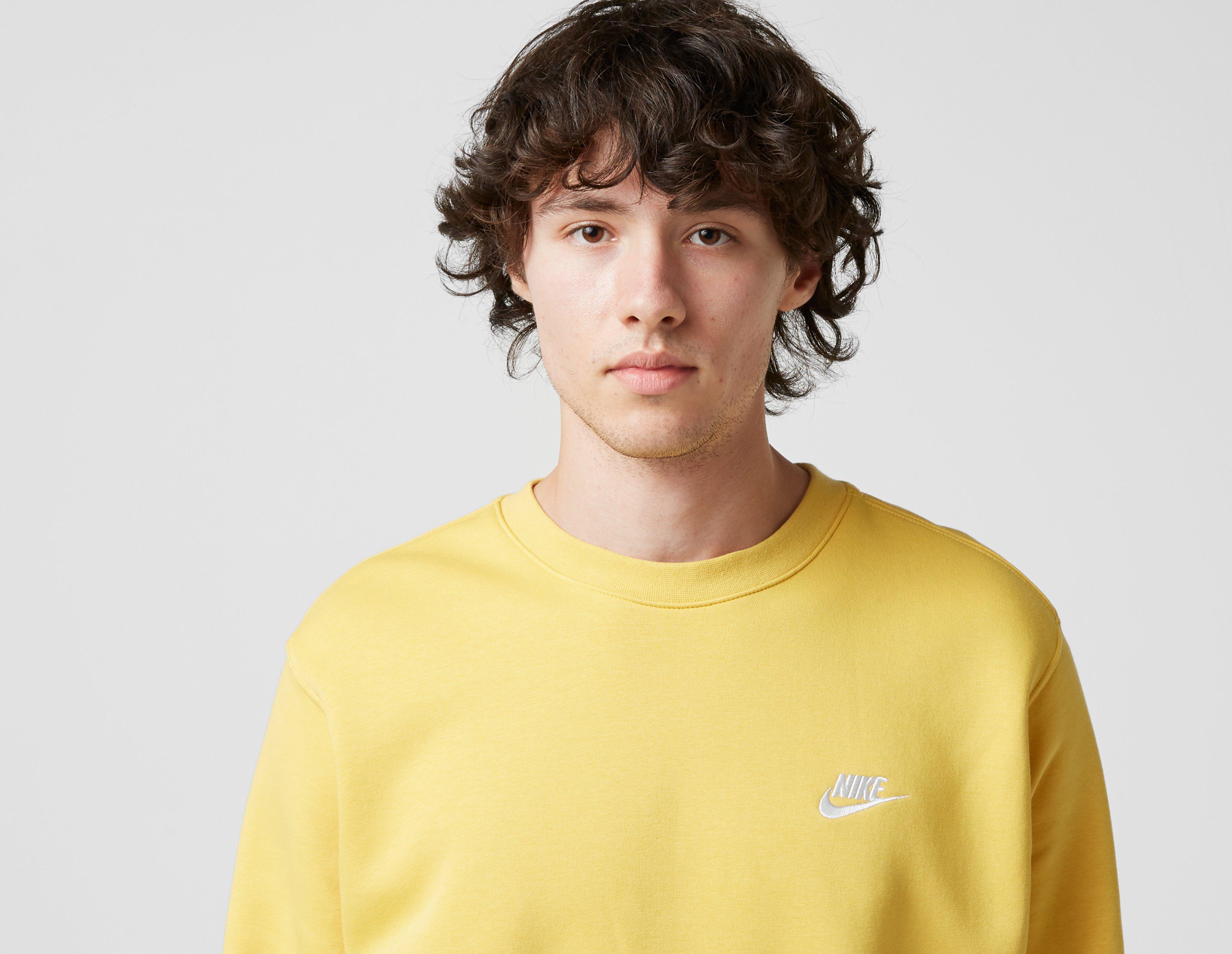 nike foundation crew sweatshirt yellow