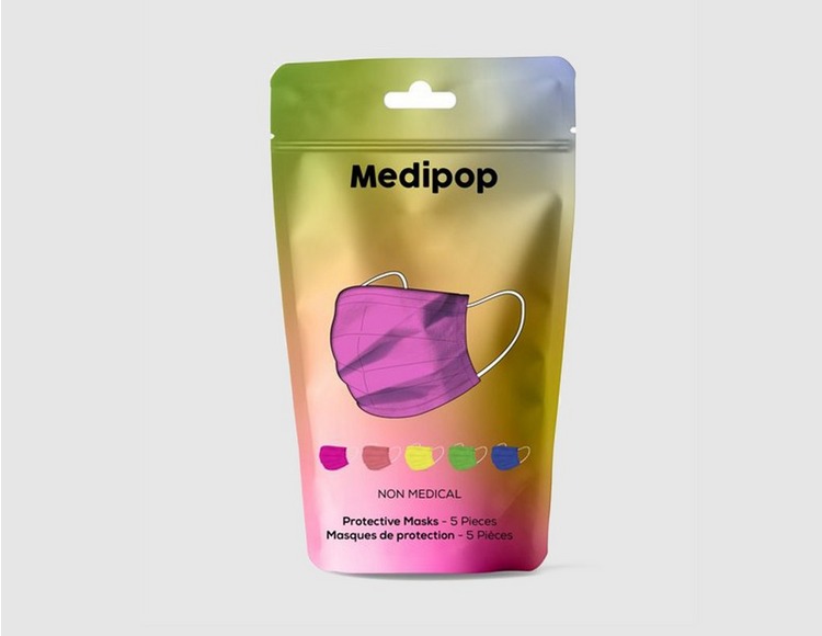 Medipop 5 Pack Disposable D Face Coverings