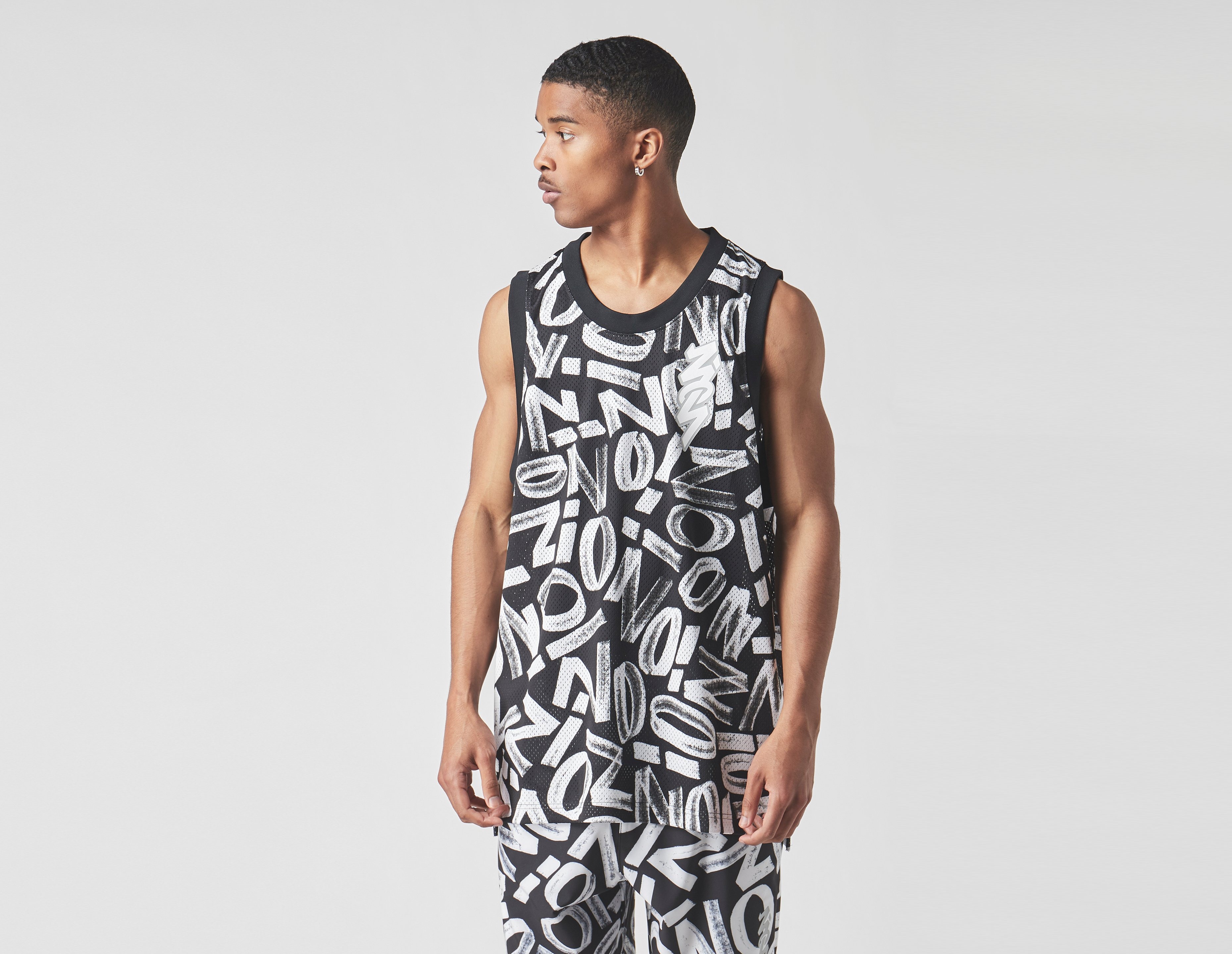 Black Jordan Dri Fit Zion Printed Vest Size