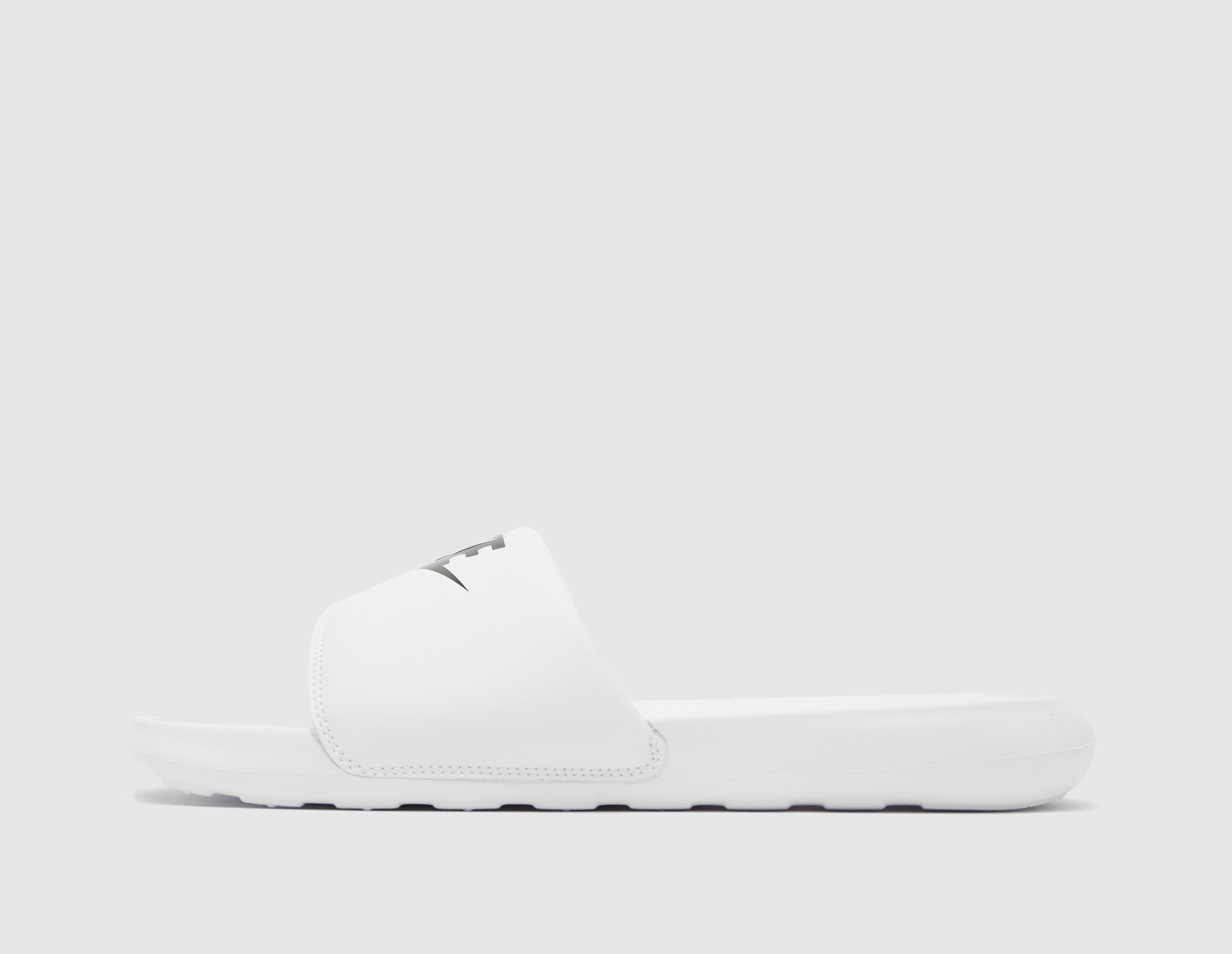 White Nike Victori Slides size