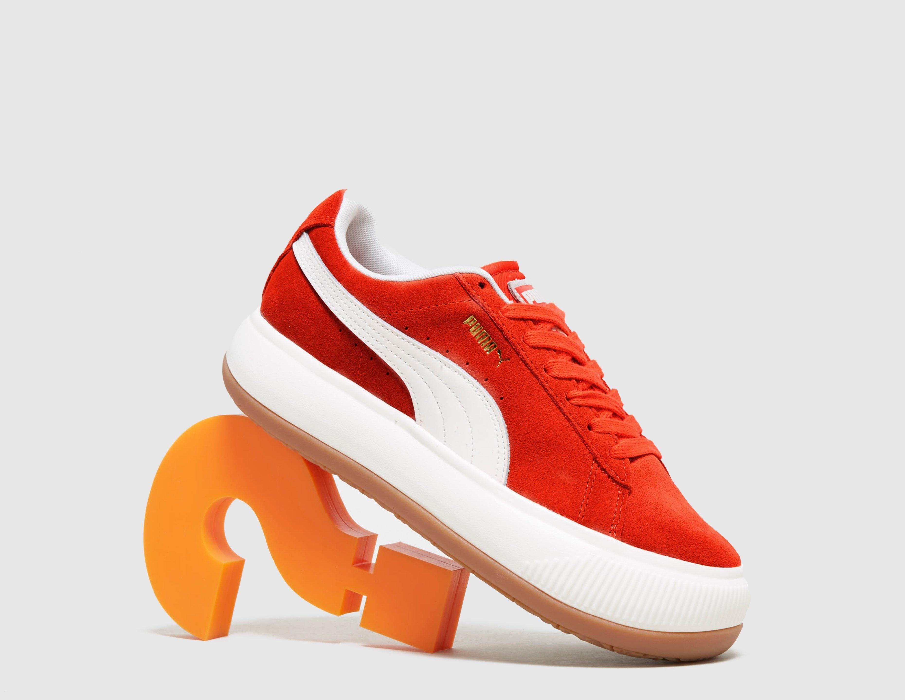 red pumas women's suede