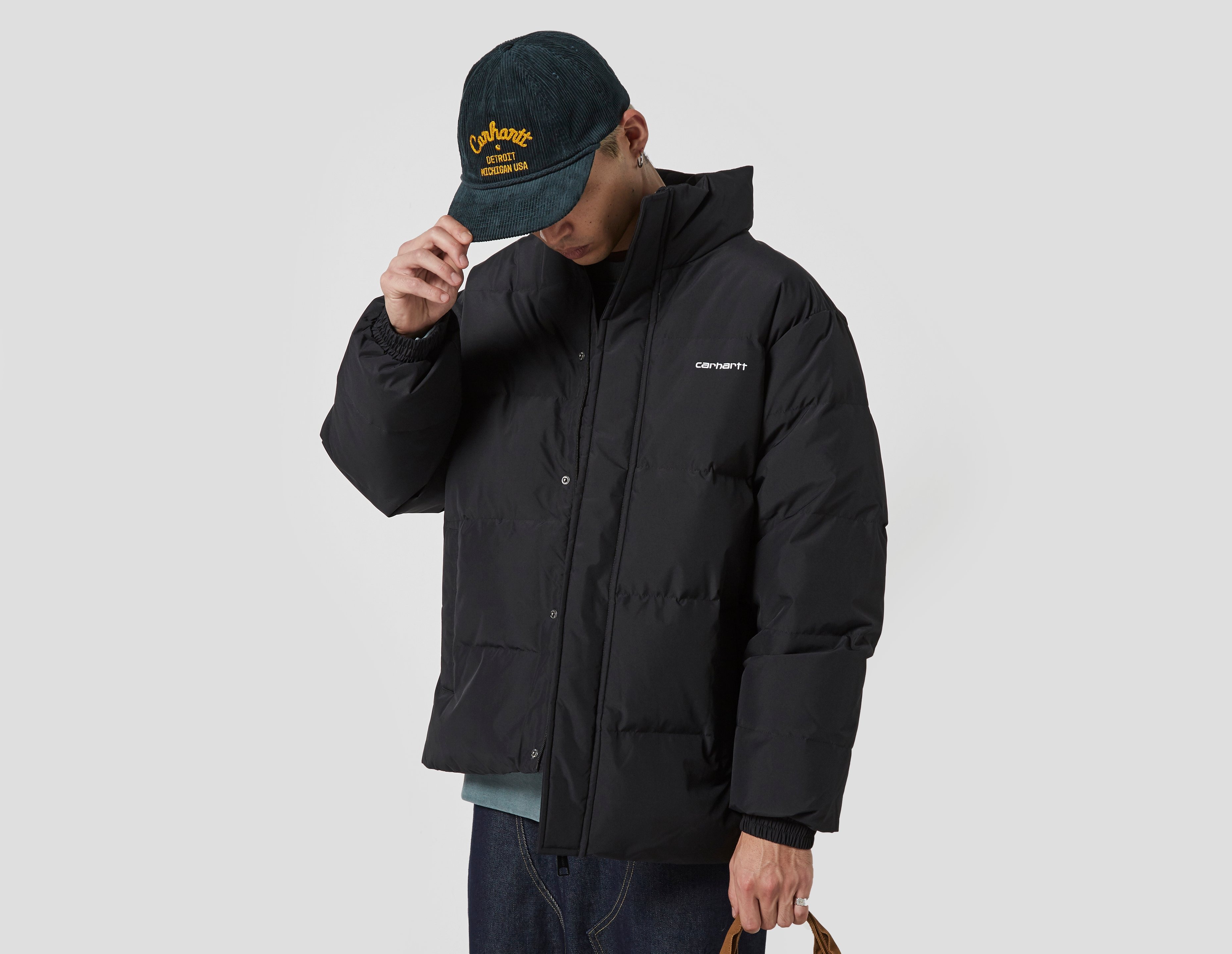 Black Danville quilted down coat, Carhartt WIP