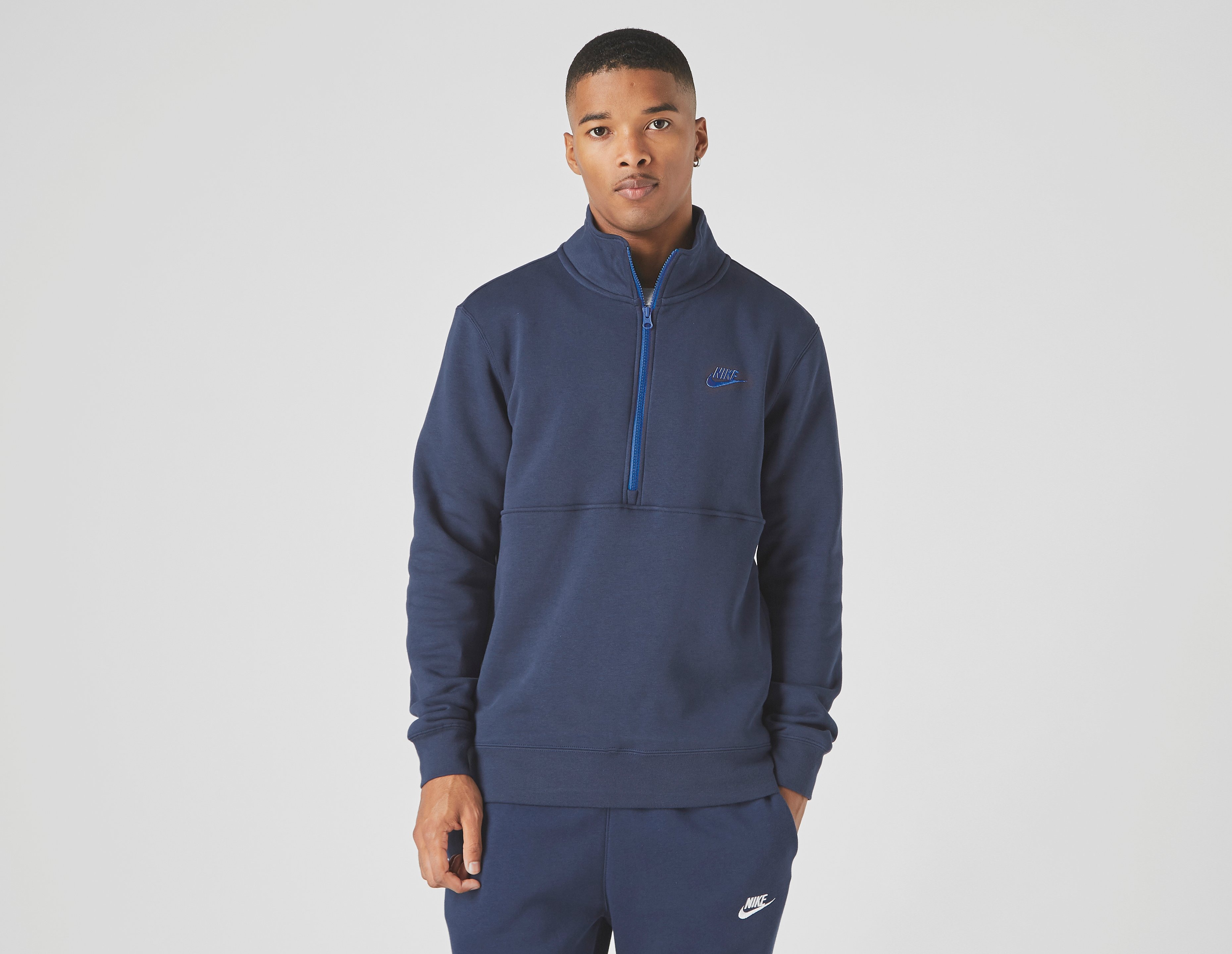 nike half zip blue