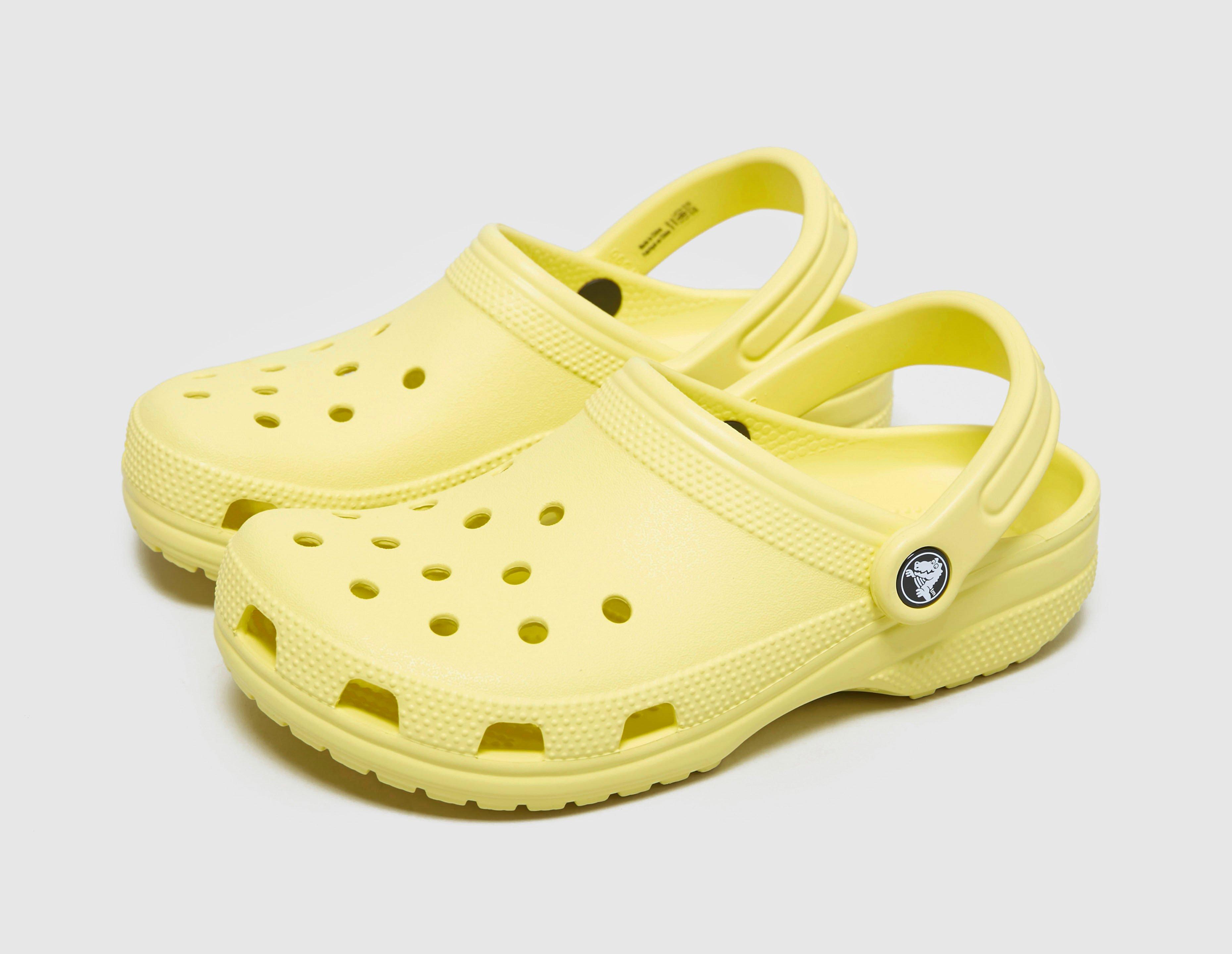 pastel yellow crocs