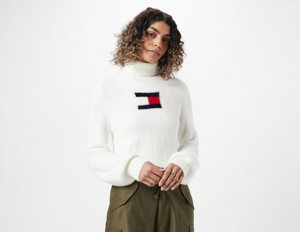 Tommy Jeans Furry Flag Roll Neck Jumper