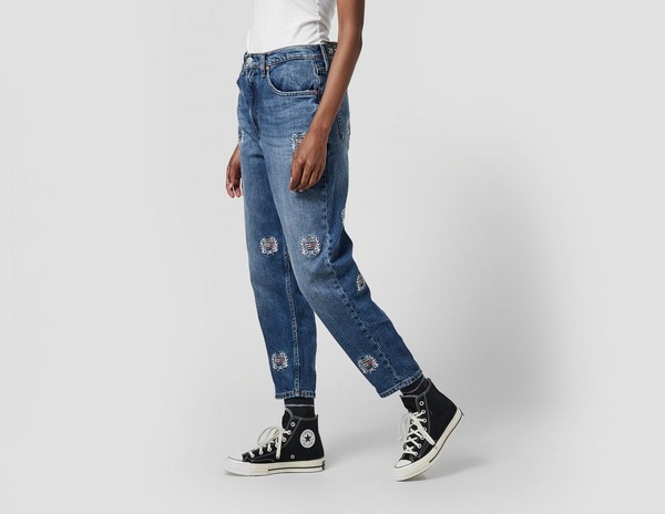 Tommy Jeans Mom Ultra High Rise Tapered Logo Embroidery Jeans