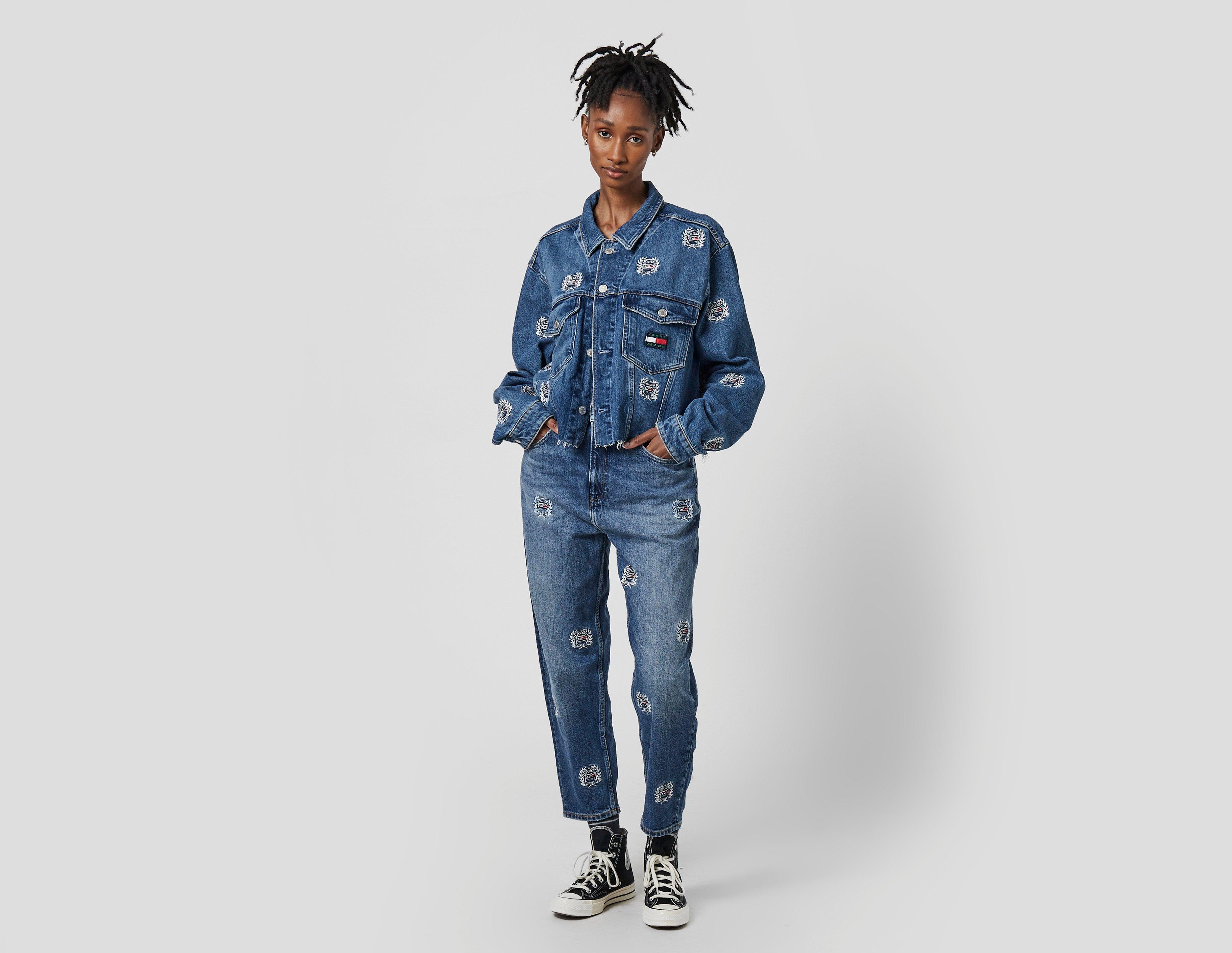 Tommy Jeans Mom Ultra High Rise Tapered Logo Embroidery Jeans