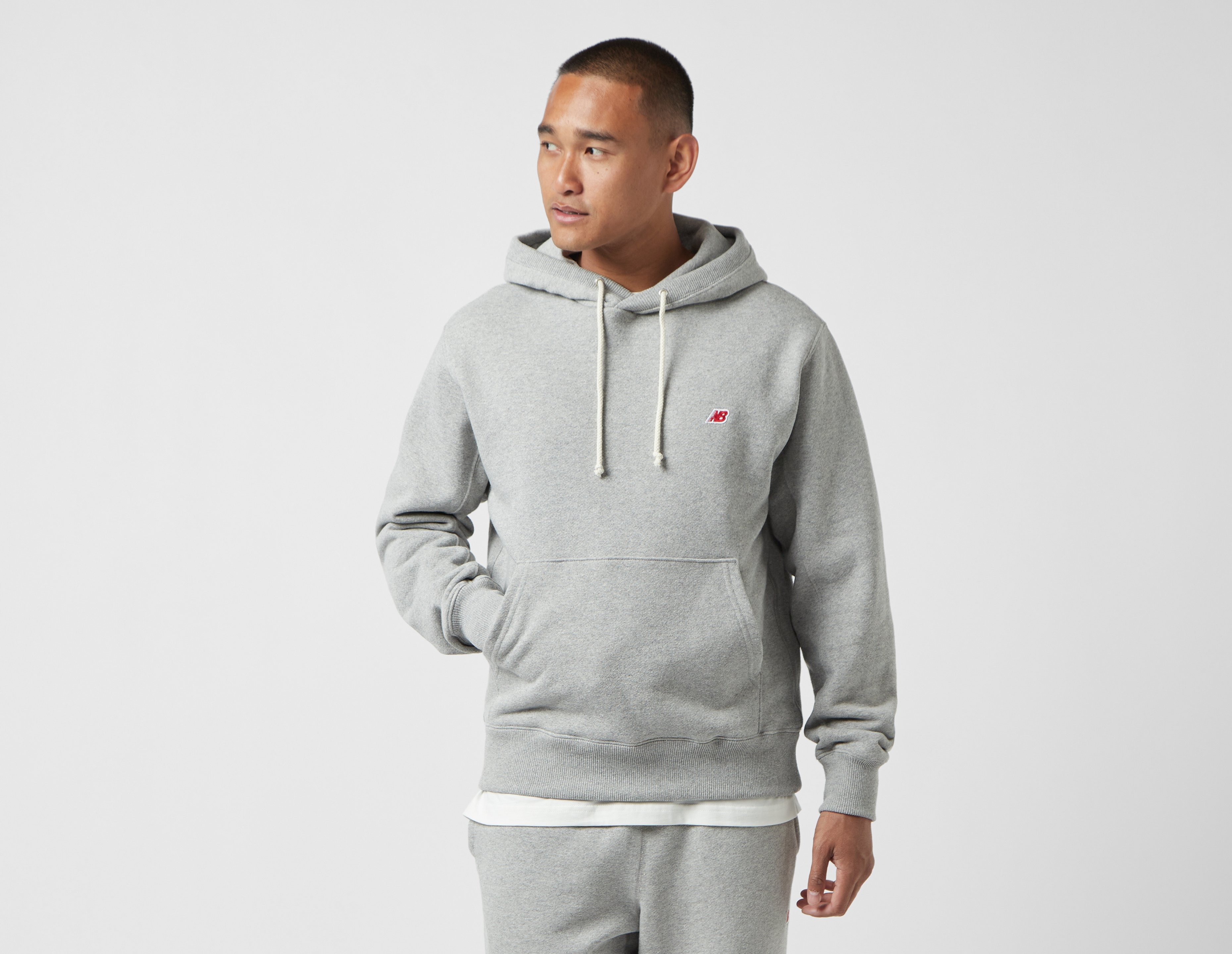 Grey New Balance Made in USA Core Hoodie | size?