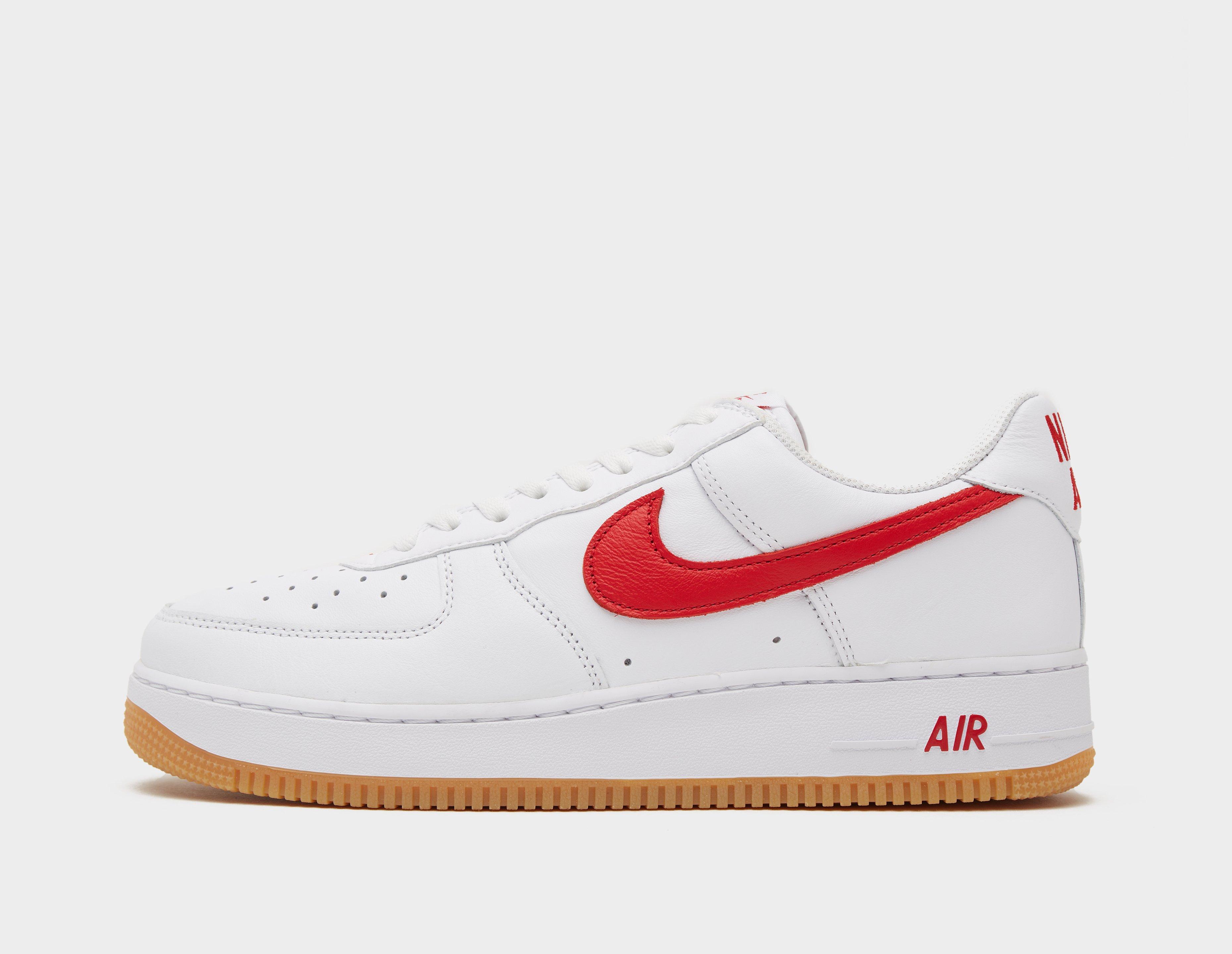 red and white nike air force 1 low