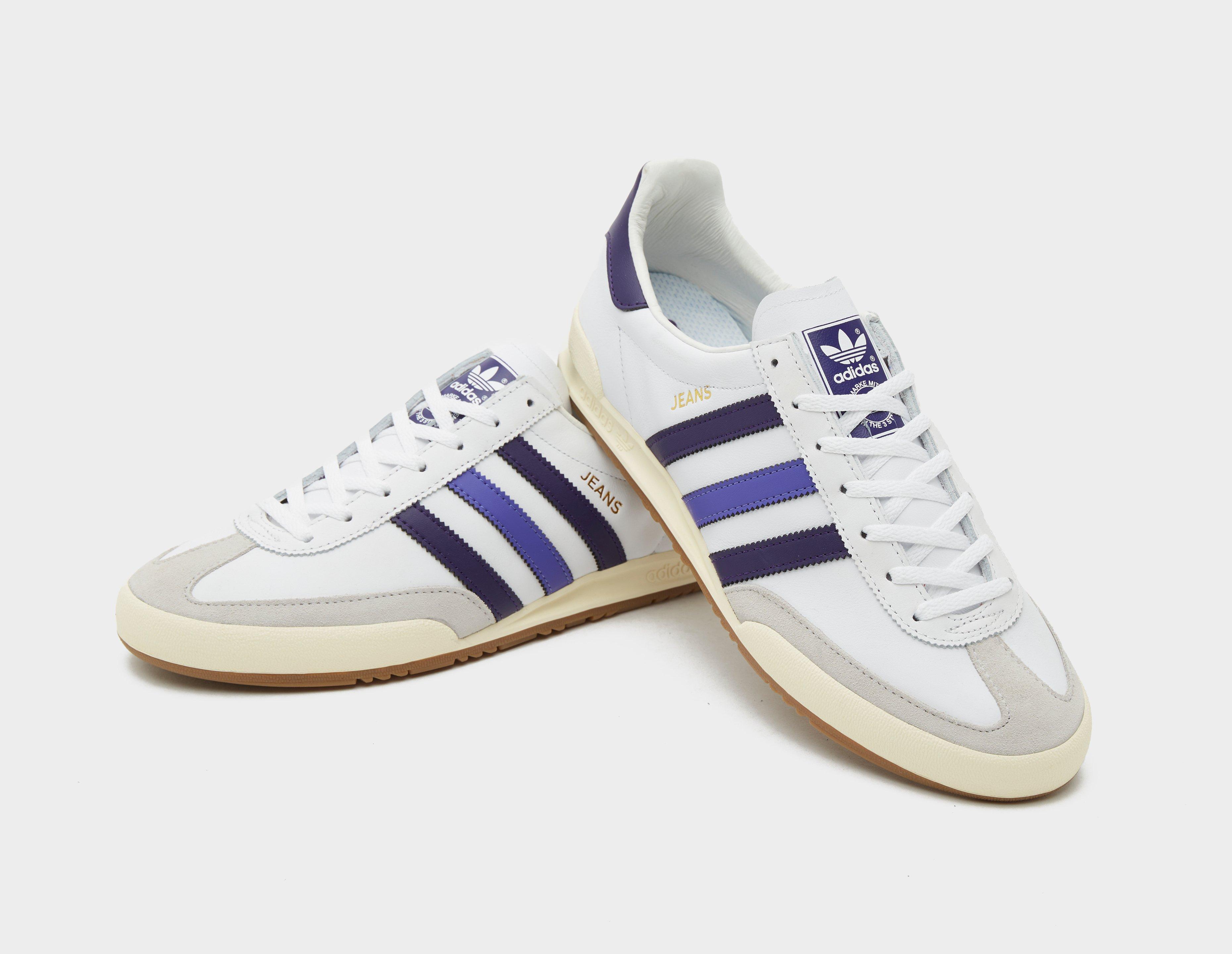 Adidas white hot sale jeans trainers