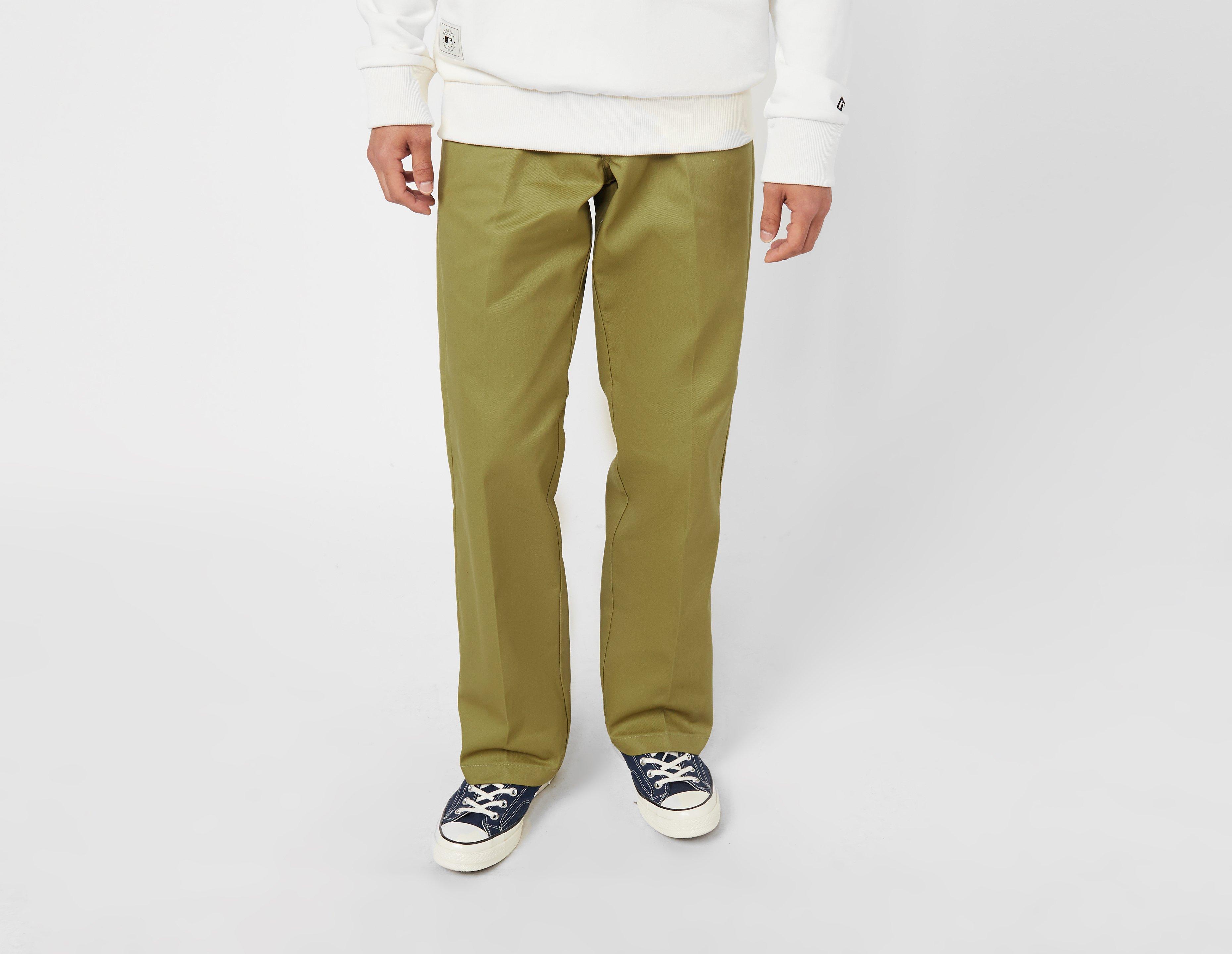 Elastic waist on pants, Green Dickies 874 Work Pants