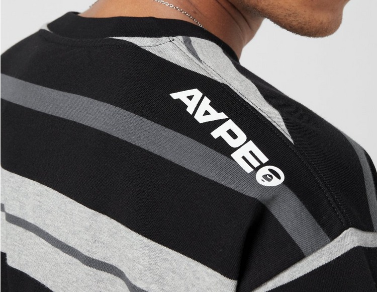 AAPE By A Bathing Ape Badge Stripe T-Shirt