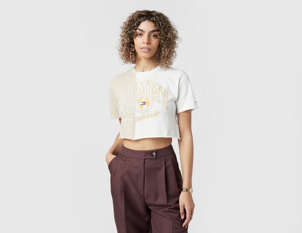 Tommy Jeans Crop College Spliced Logo T-Shirt