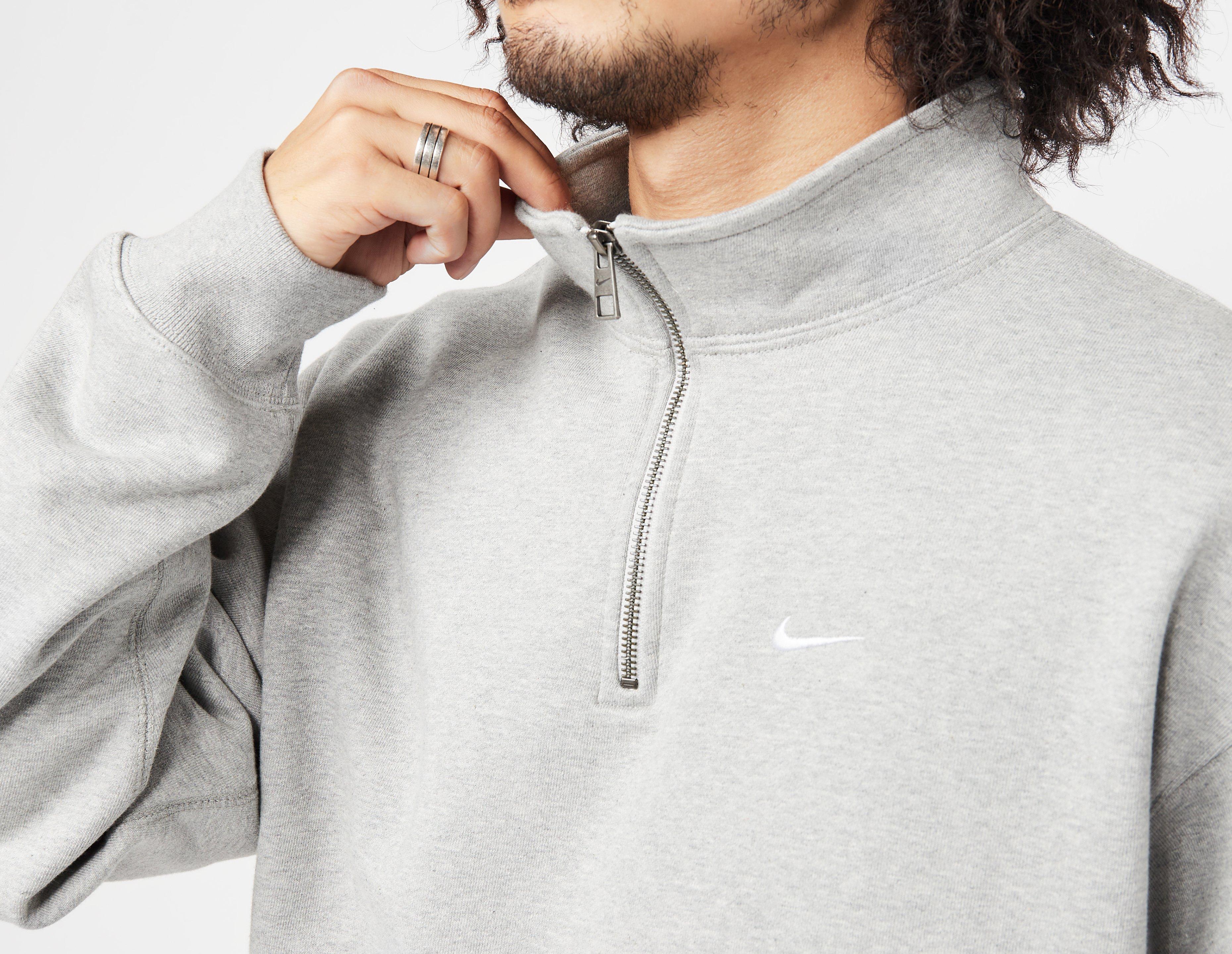 Grey nike shop quarter zip