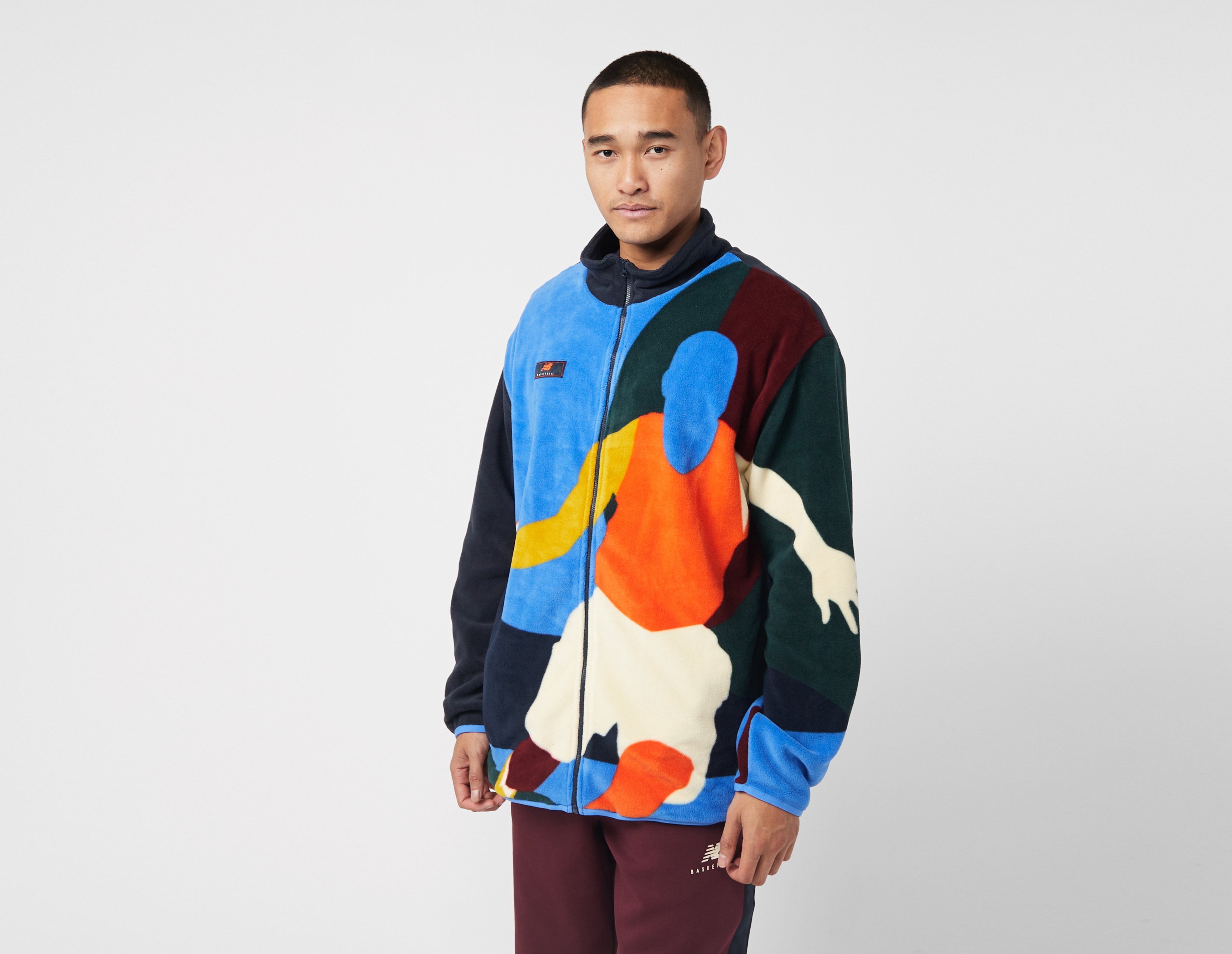 Multi New Balance Hoops Abstract Polar Fleece Jacket | New Balance