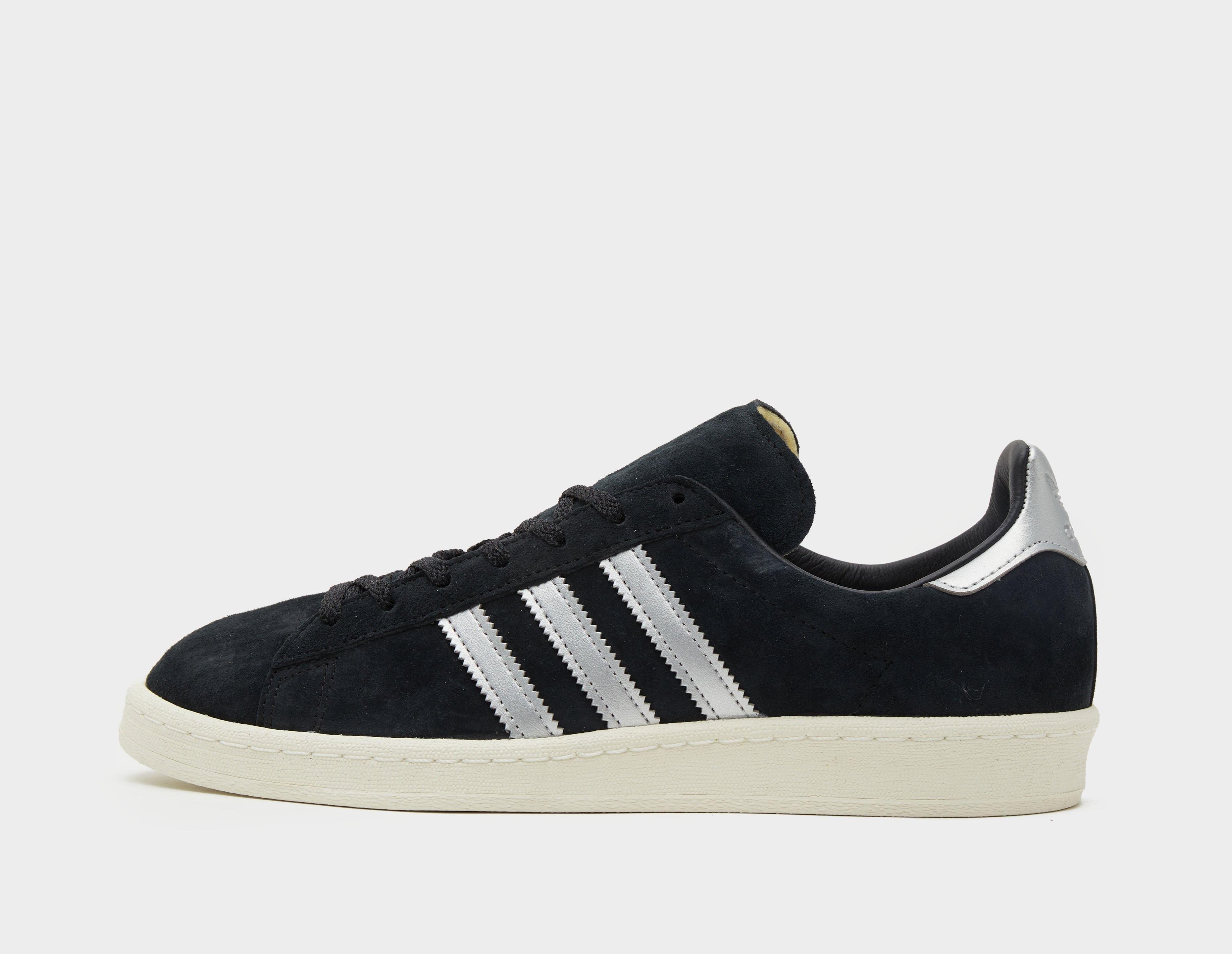 Adidas originals campus outlet black colour stripe trainers