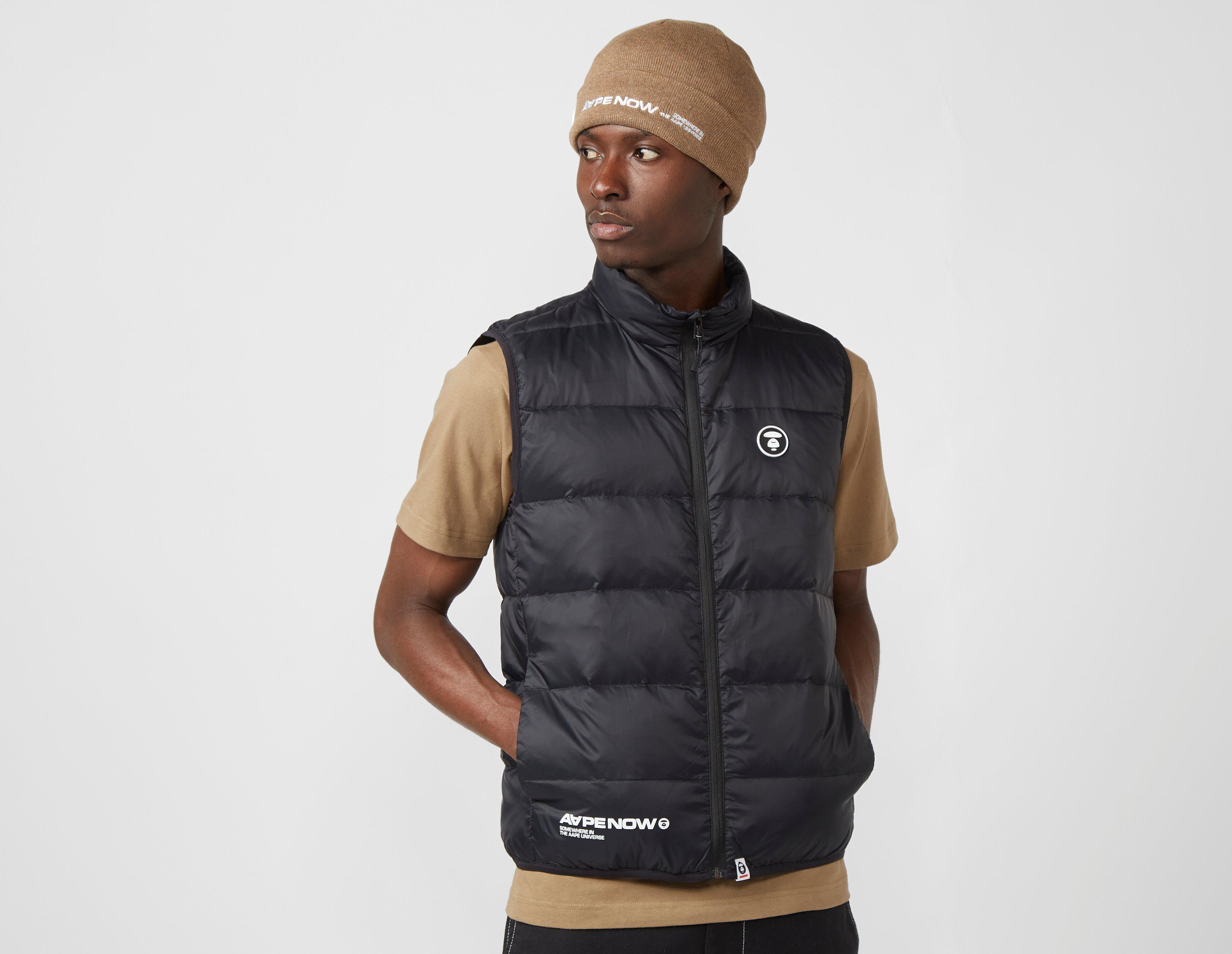 Black AAPE By A Bathing Ape Badge Puffer Vest | Healthdesign?