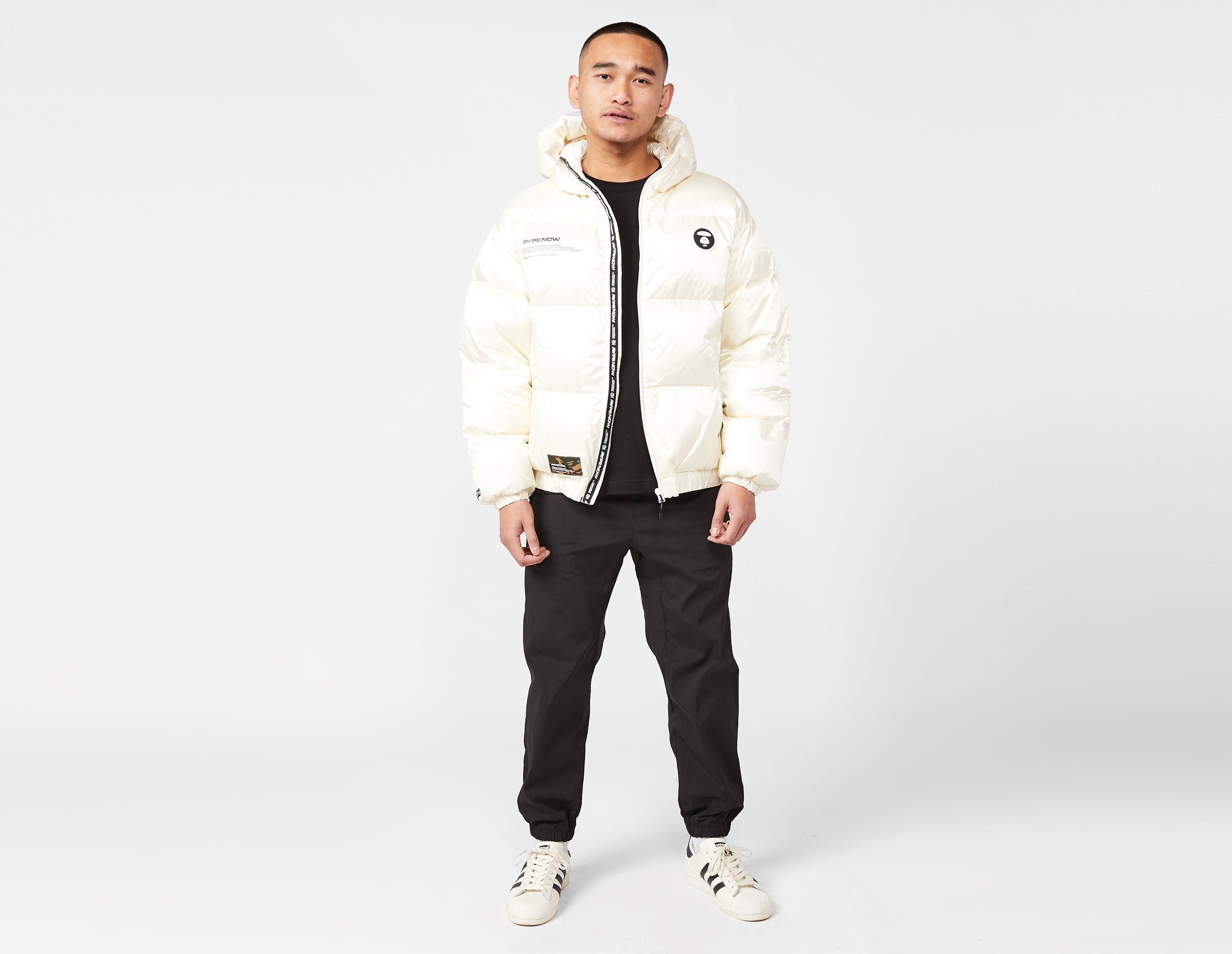 White AAPE By A Bathing Ape Badge Down Puffer Jacket | size?