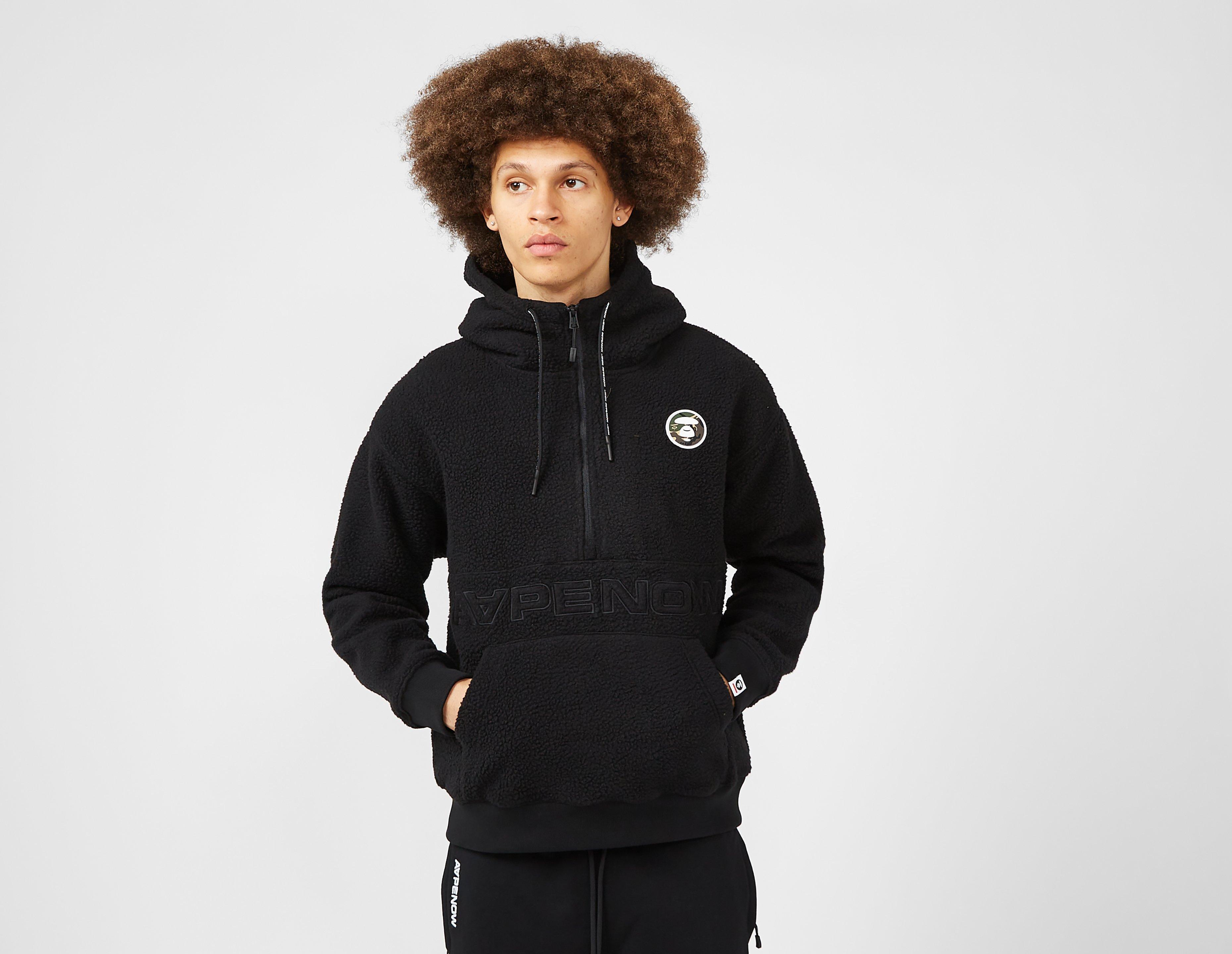 Healthdesign? | Black AAPE By A Bathing Ape Badge Fleece Hoodie