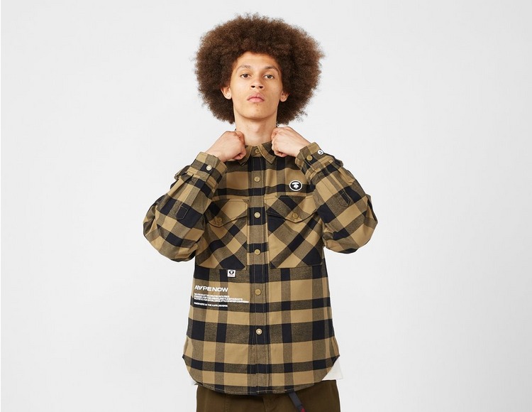 AAPE By A Bathing Ape Badge Check Shirt