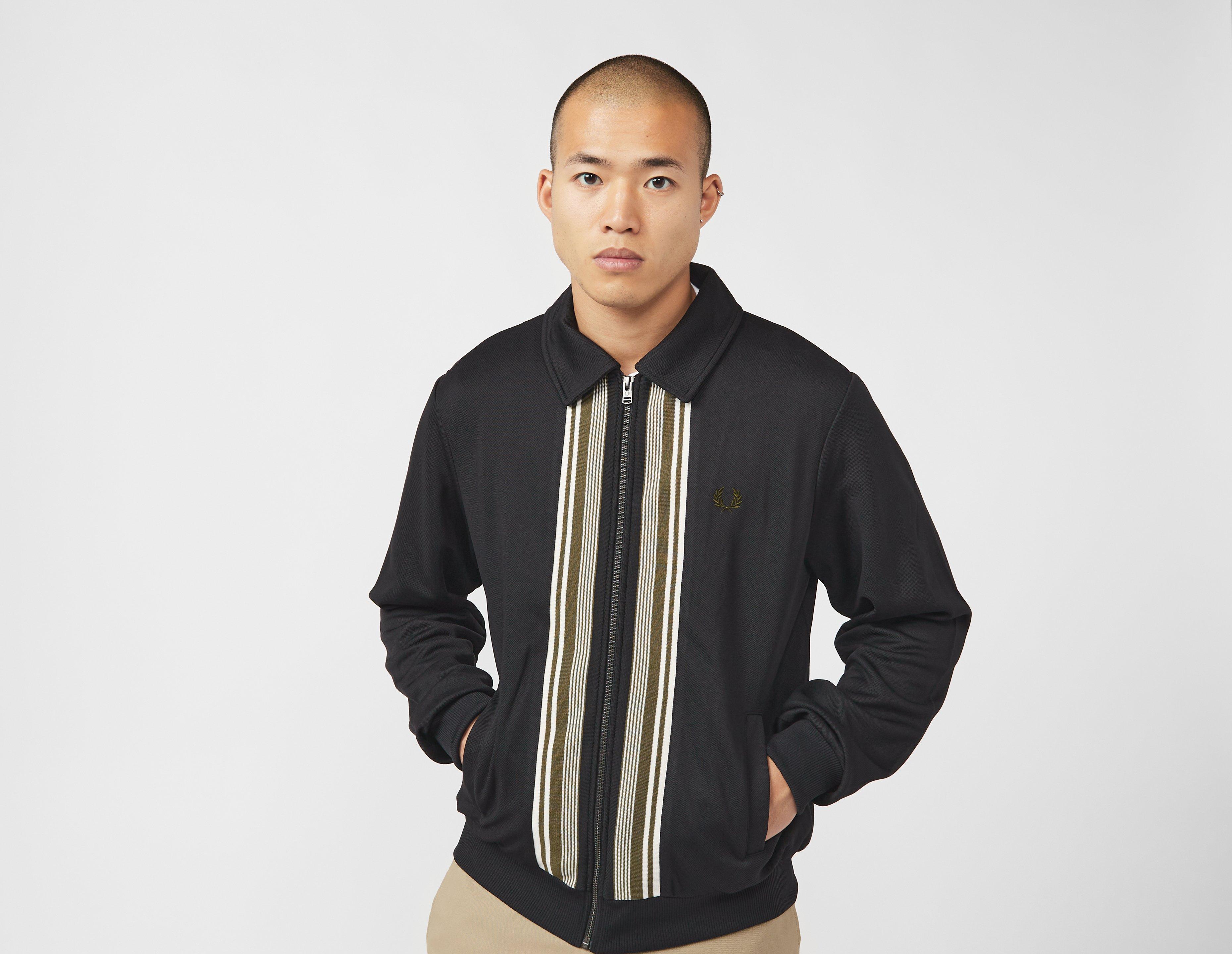 fred perry track jacket black