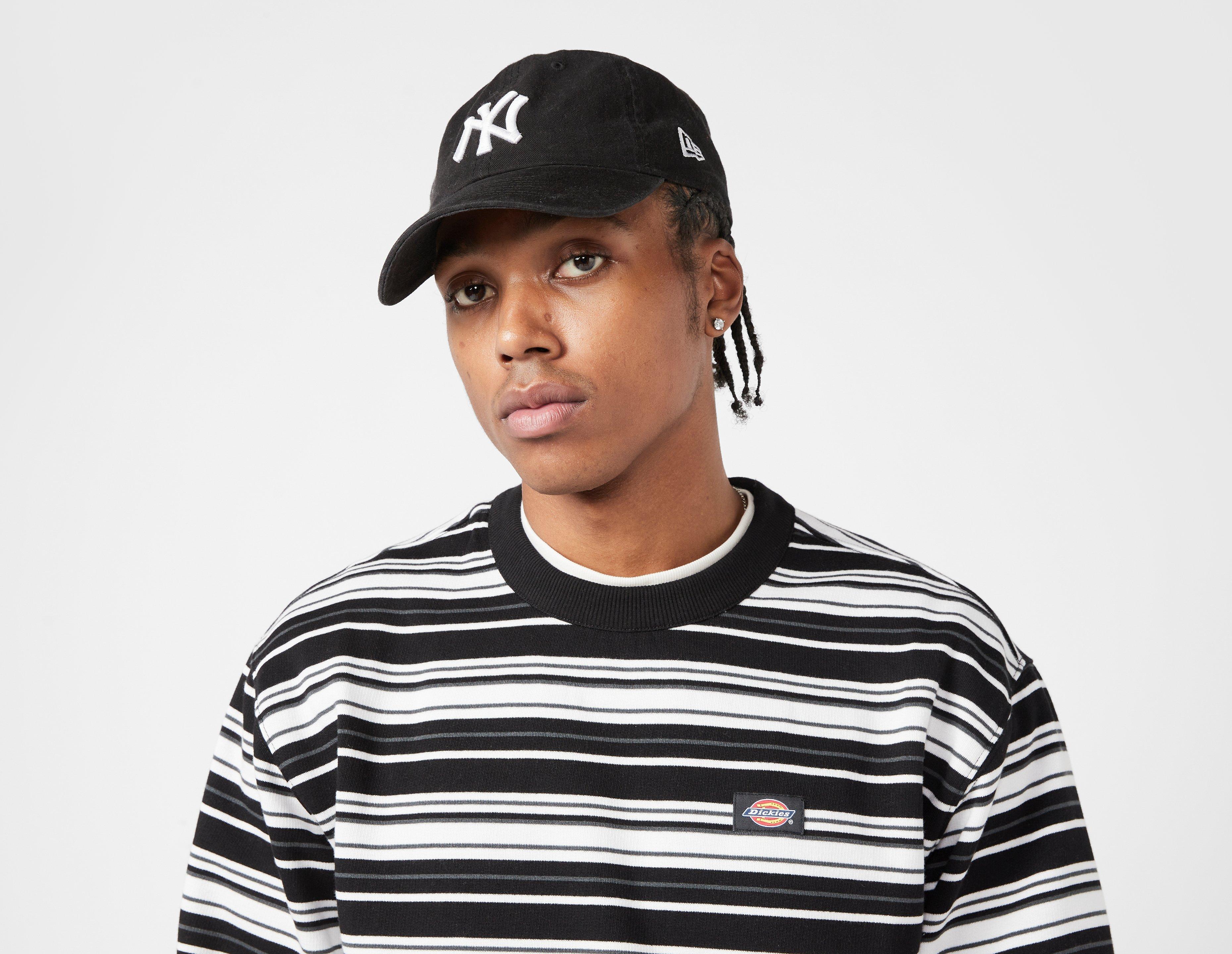 signature stripe trim cotton baseball cap | Black New Era New York