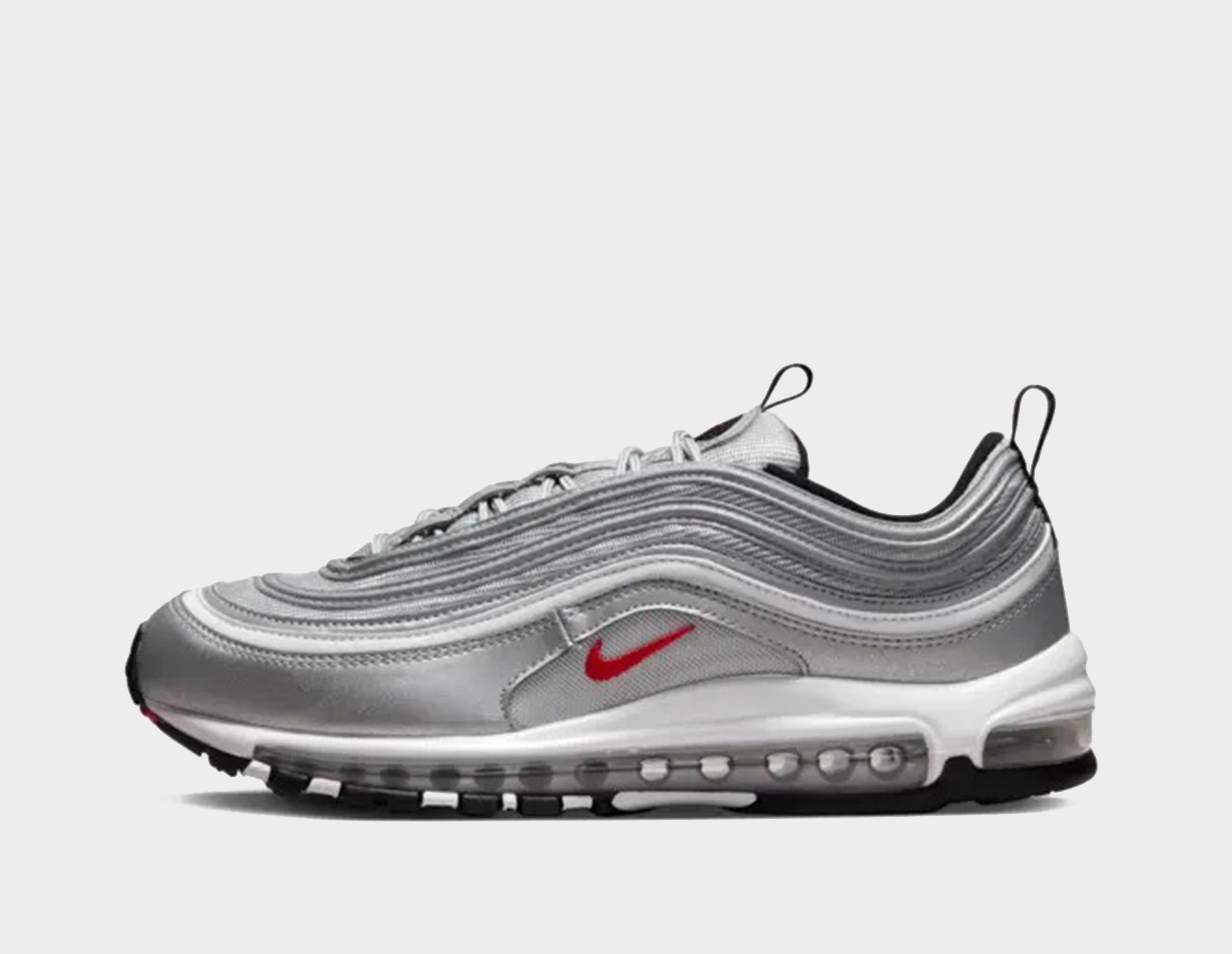 Air max 97 hot sale silver and white