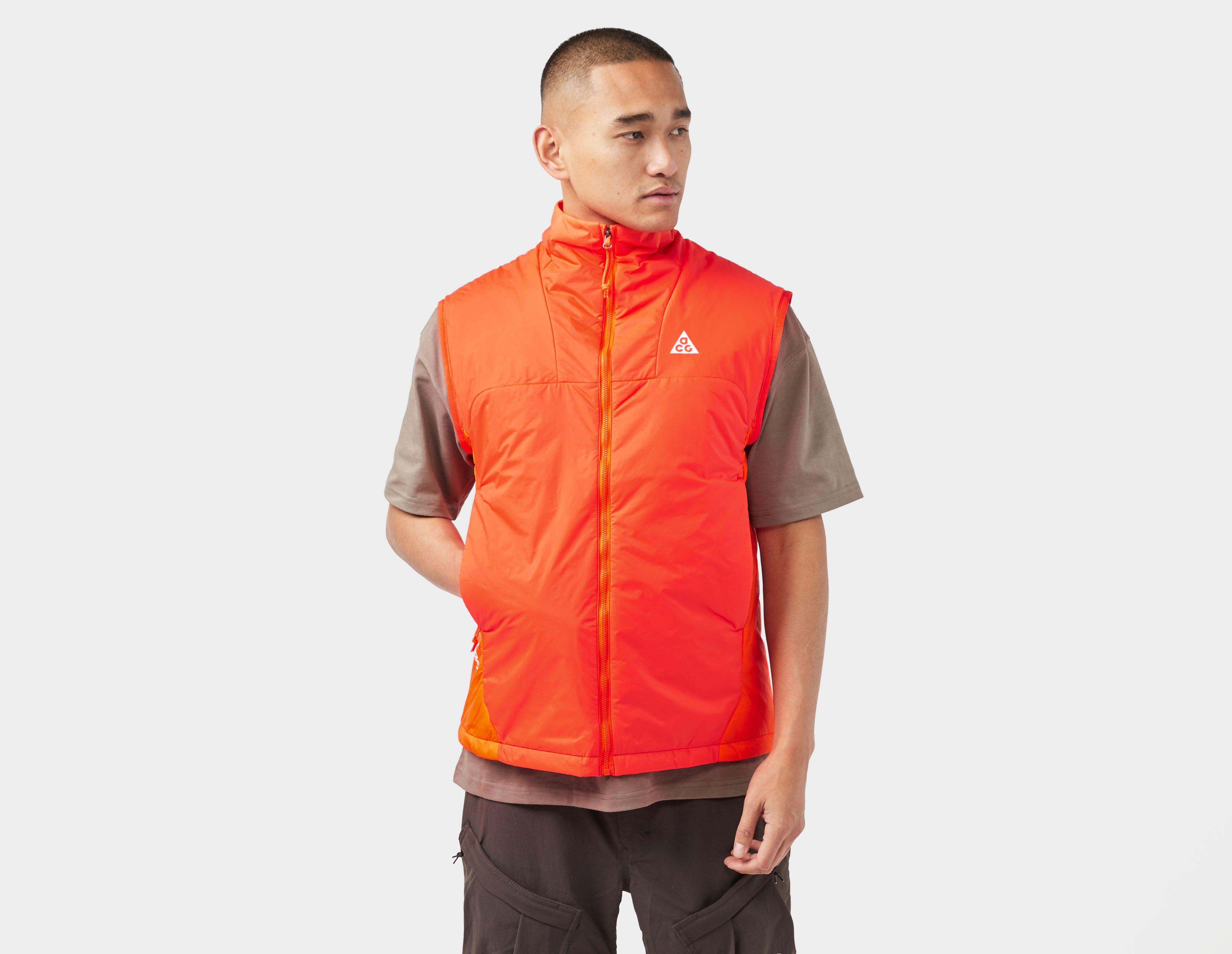 Puma x Pleasures Men's Puffer Jacket, Orange Glo, XL