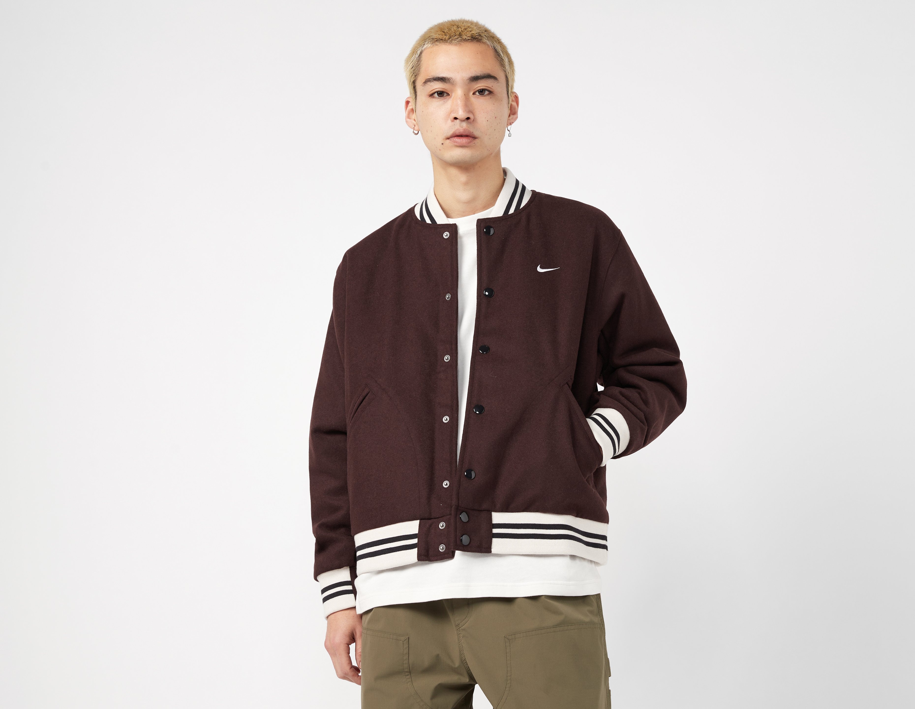 Brown Nike Sportswear Authentics Varsity Jacket | size?