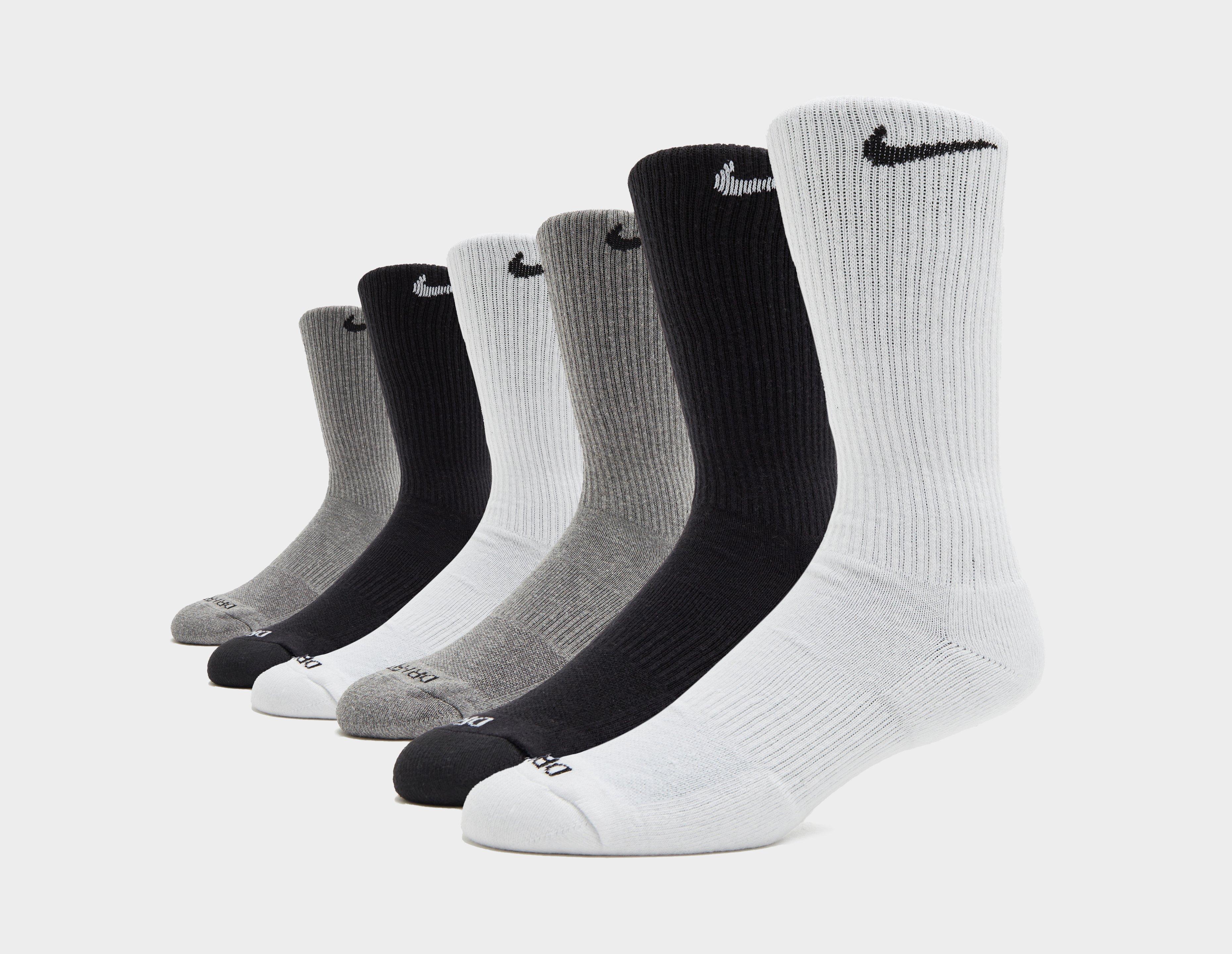 Nike - Lot de 6 paires de chaussettes avec logo virgule - Blanc