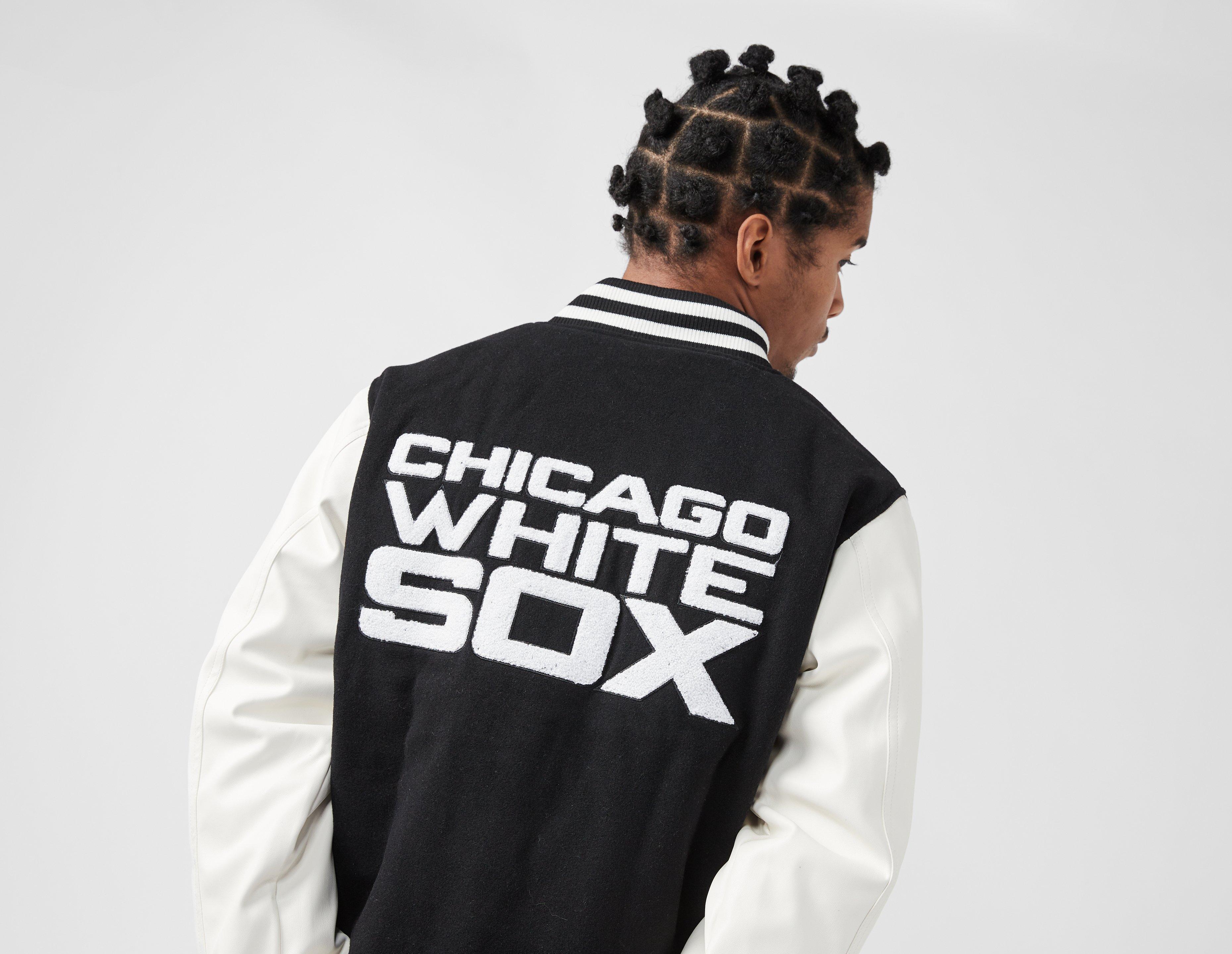 New Era Chicago White Sox heritage varsity jacket in black