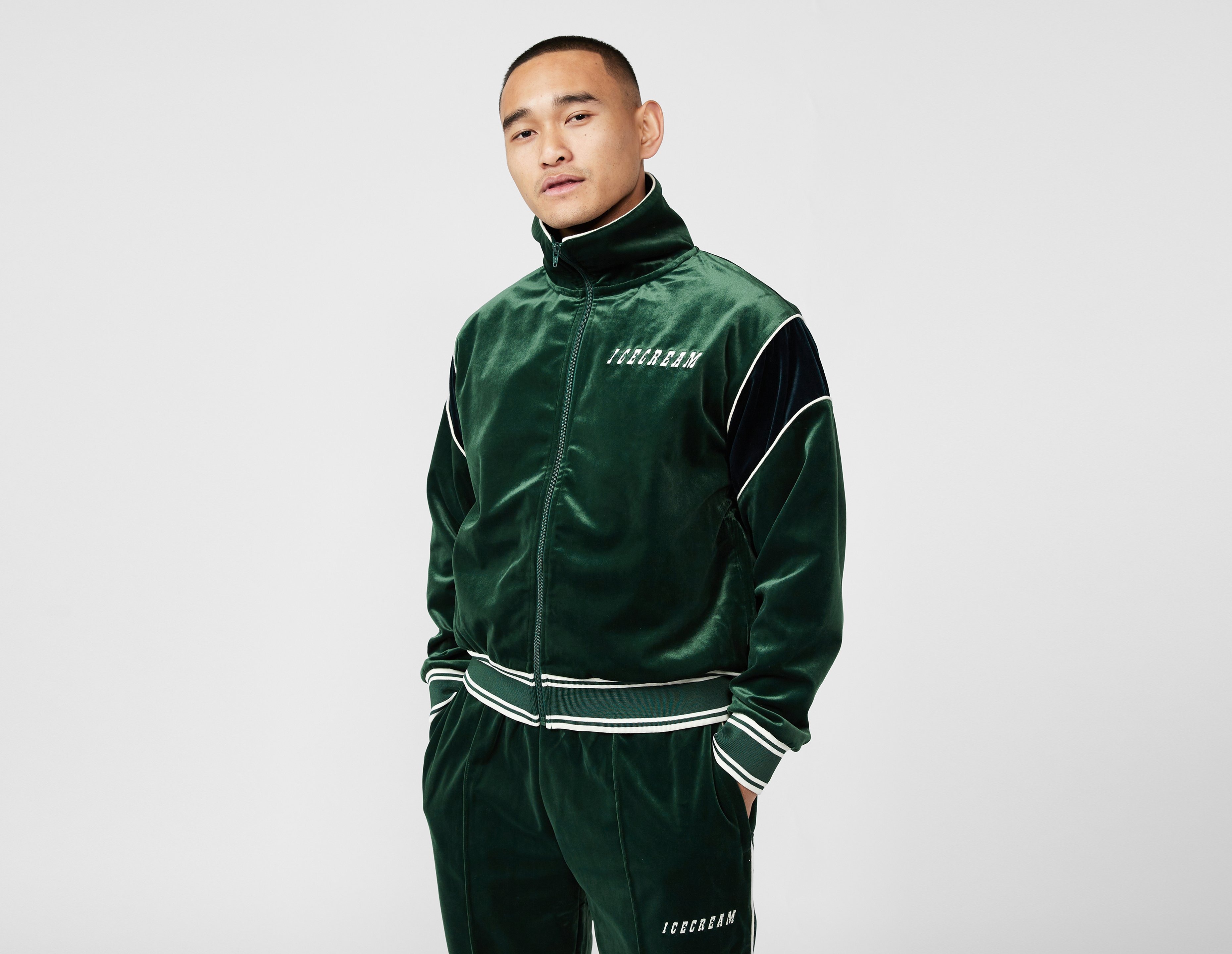 Green ICECREAM Velour Track Top | size?