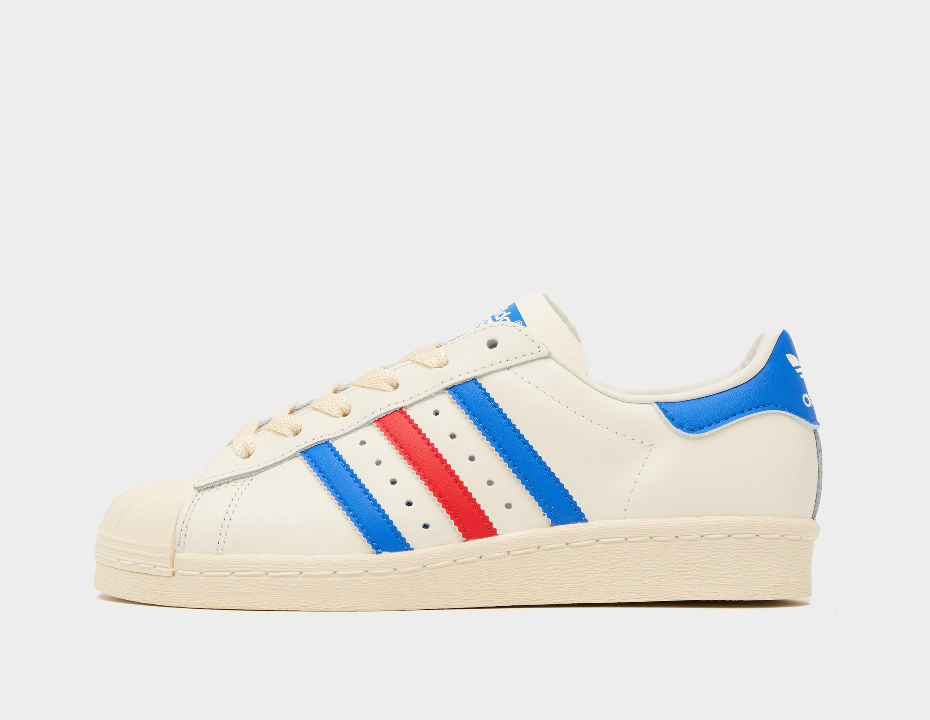 Adidas red sale white blue stripes