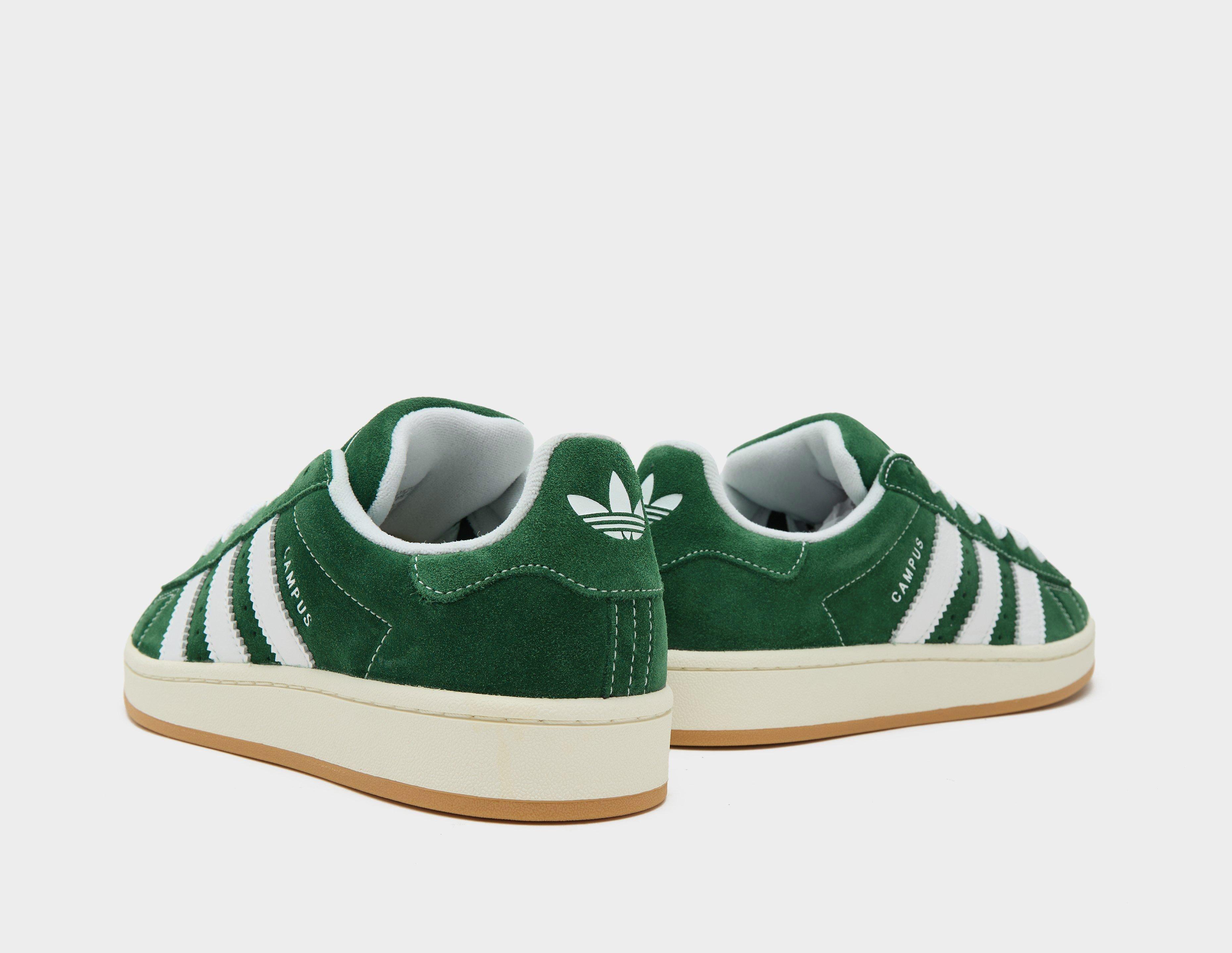 Green adidas sale campus trainers