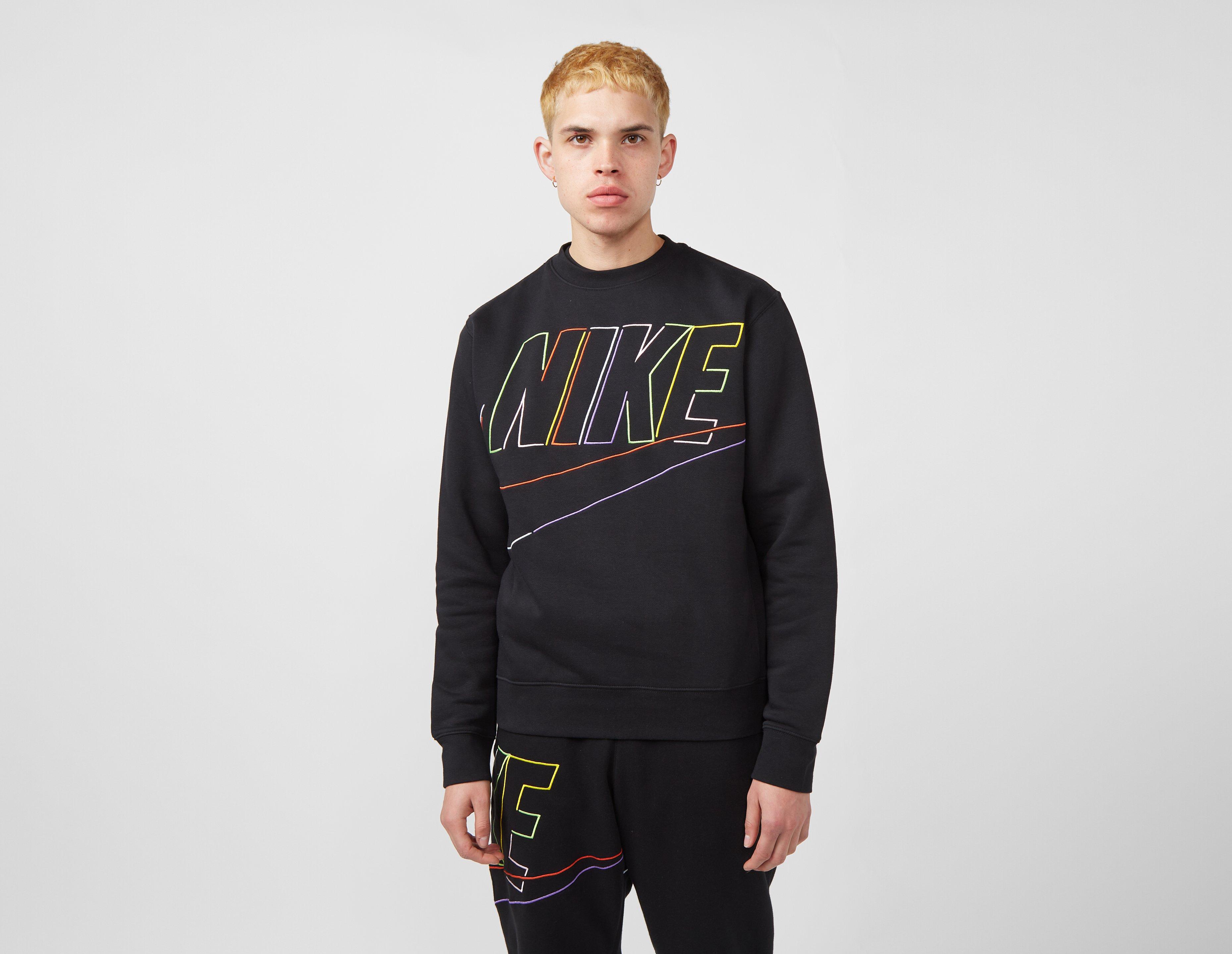 Nike Air crew neck sweatshirt in black/white