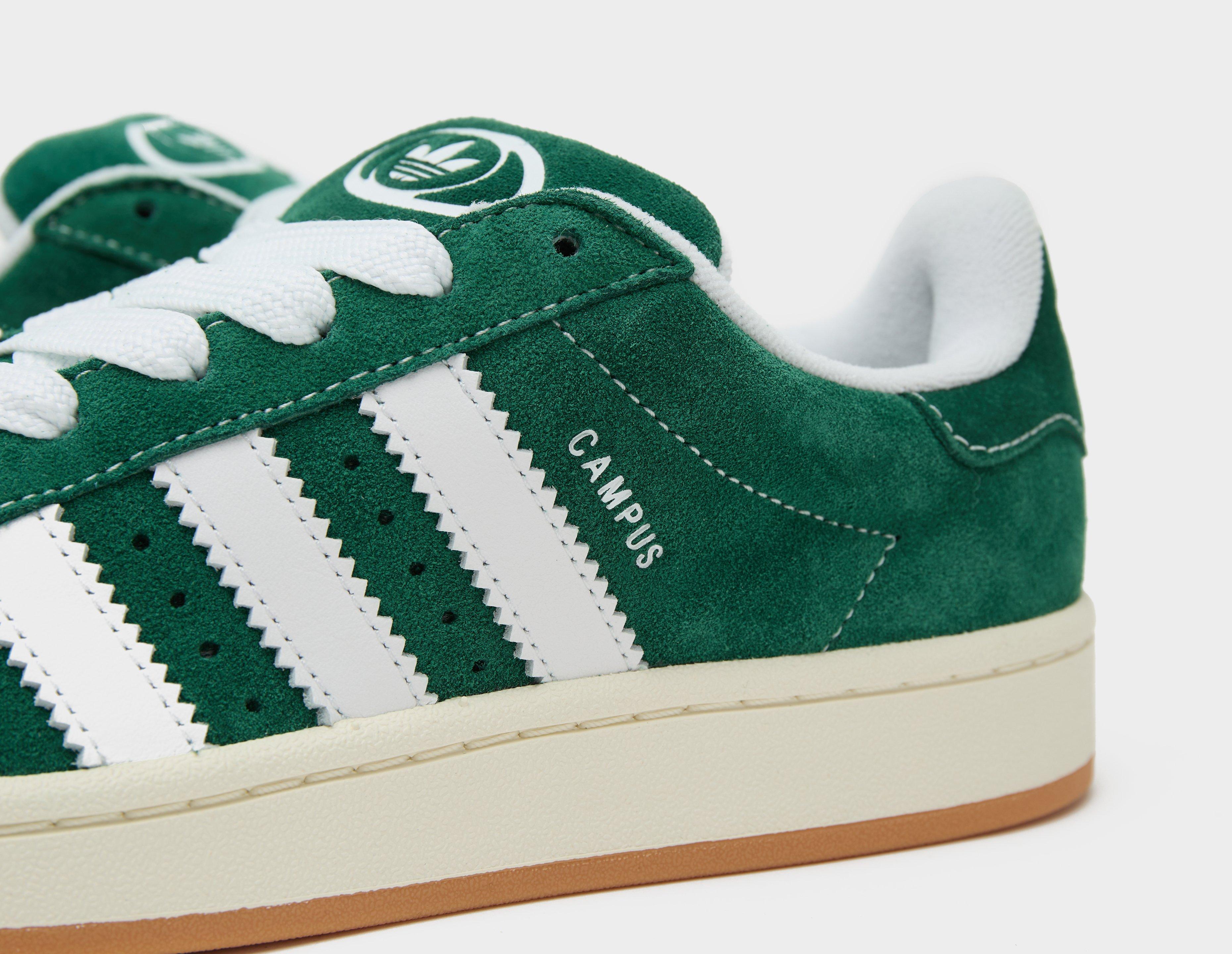 Adidas campus best sale green suede