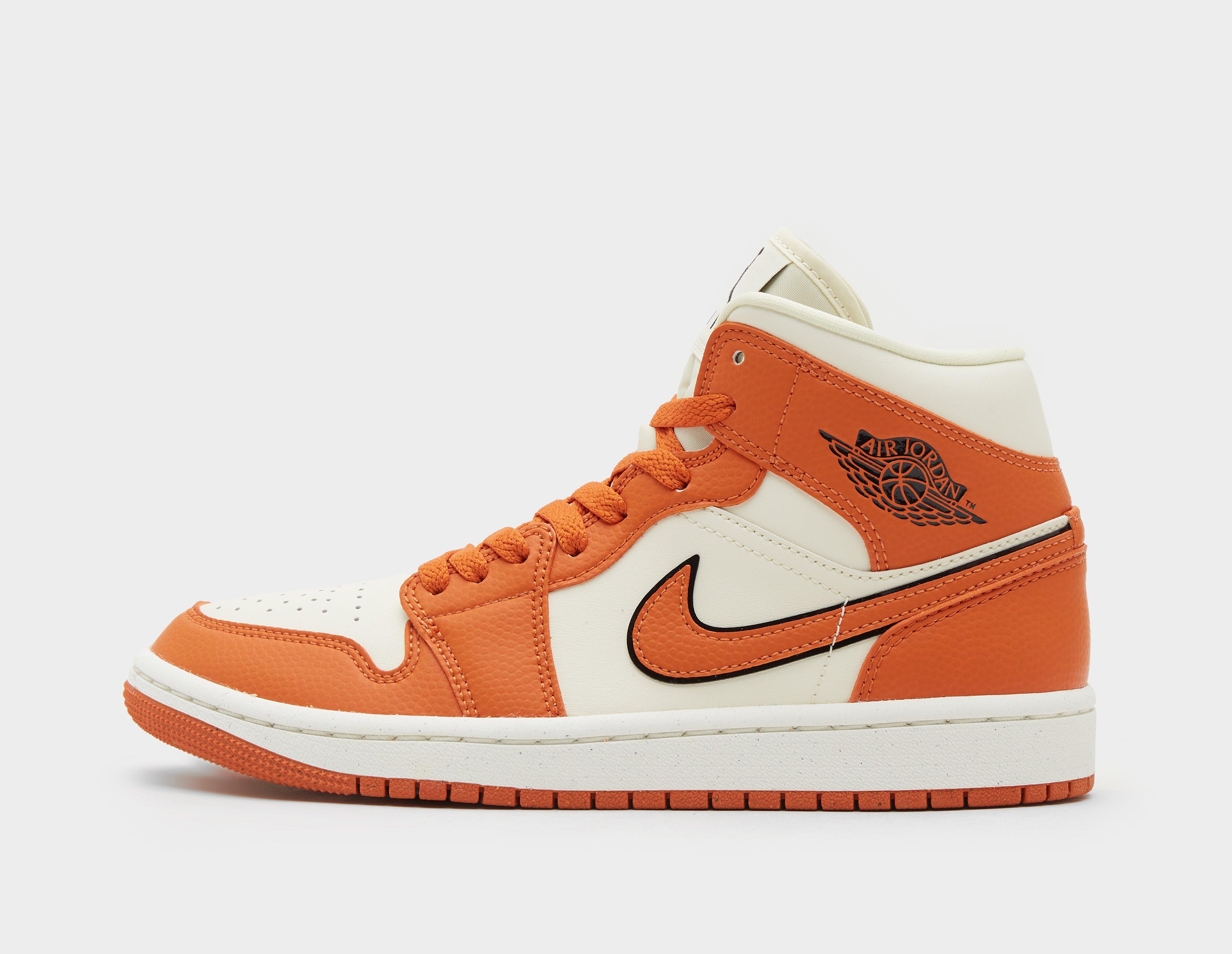 Jordan Air 1 Mid Femme Orange Size France