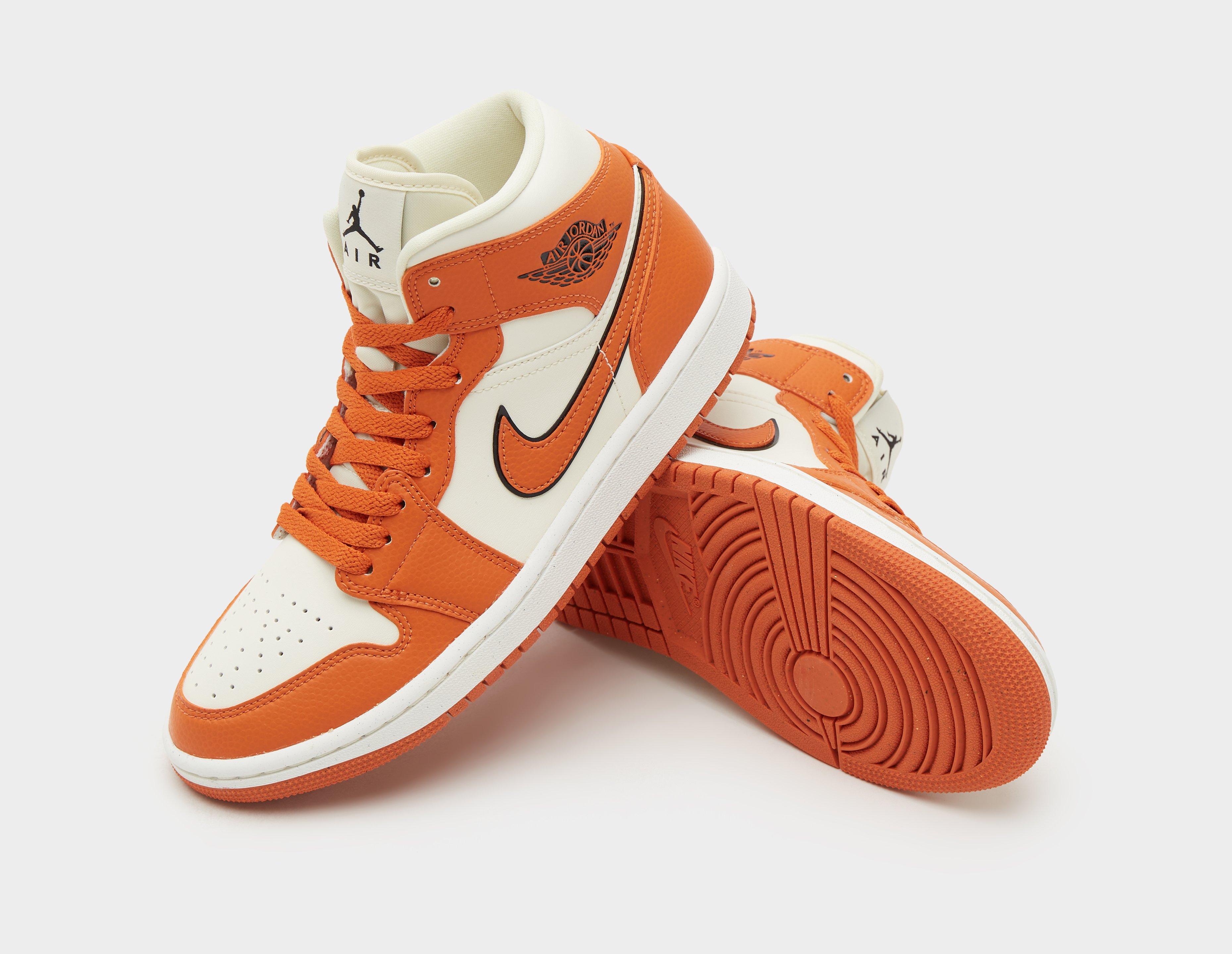 Jordan Air 1 Mid Femme Orange Size France