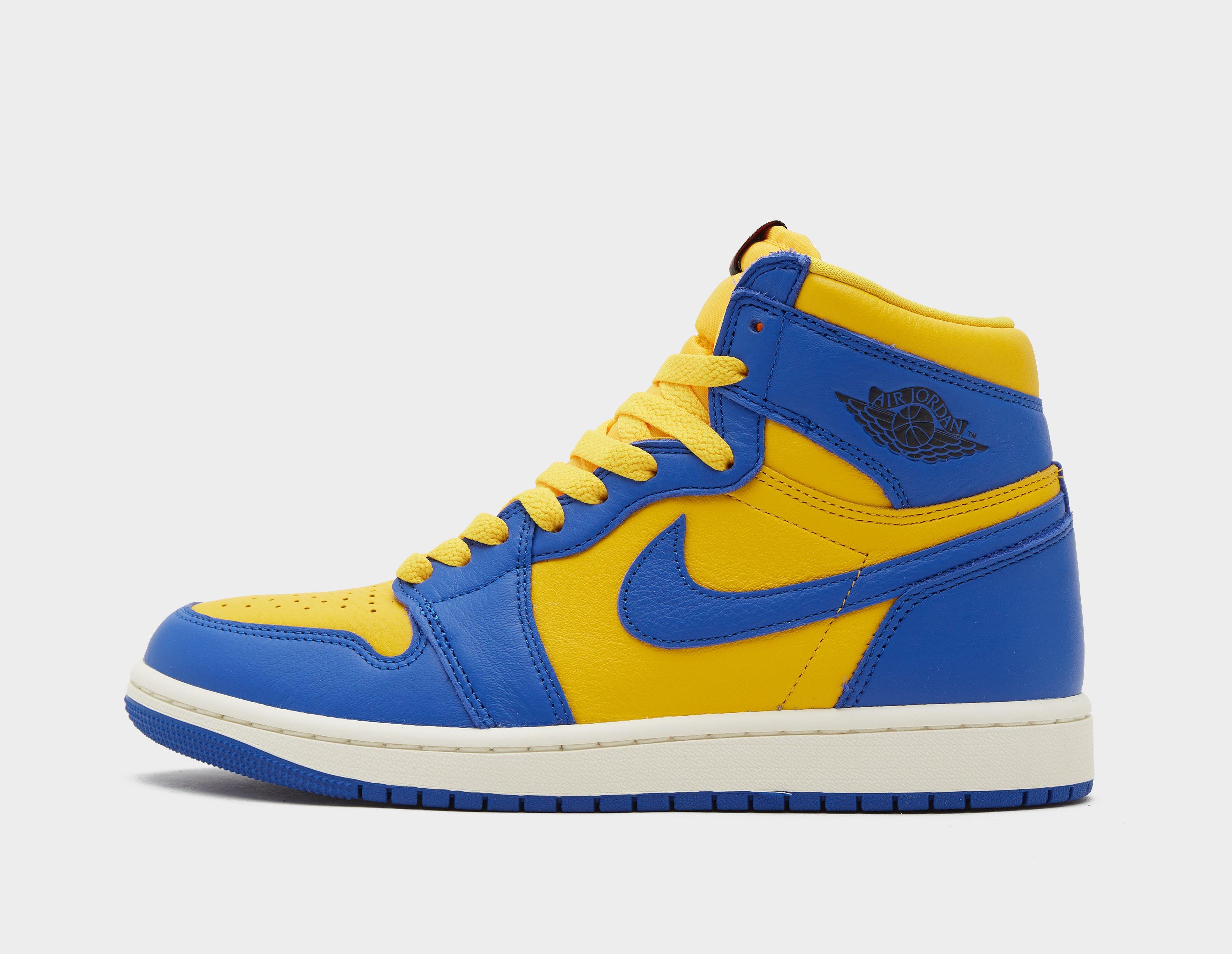 Nike air jordan on sale 1 yellow and blue