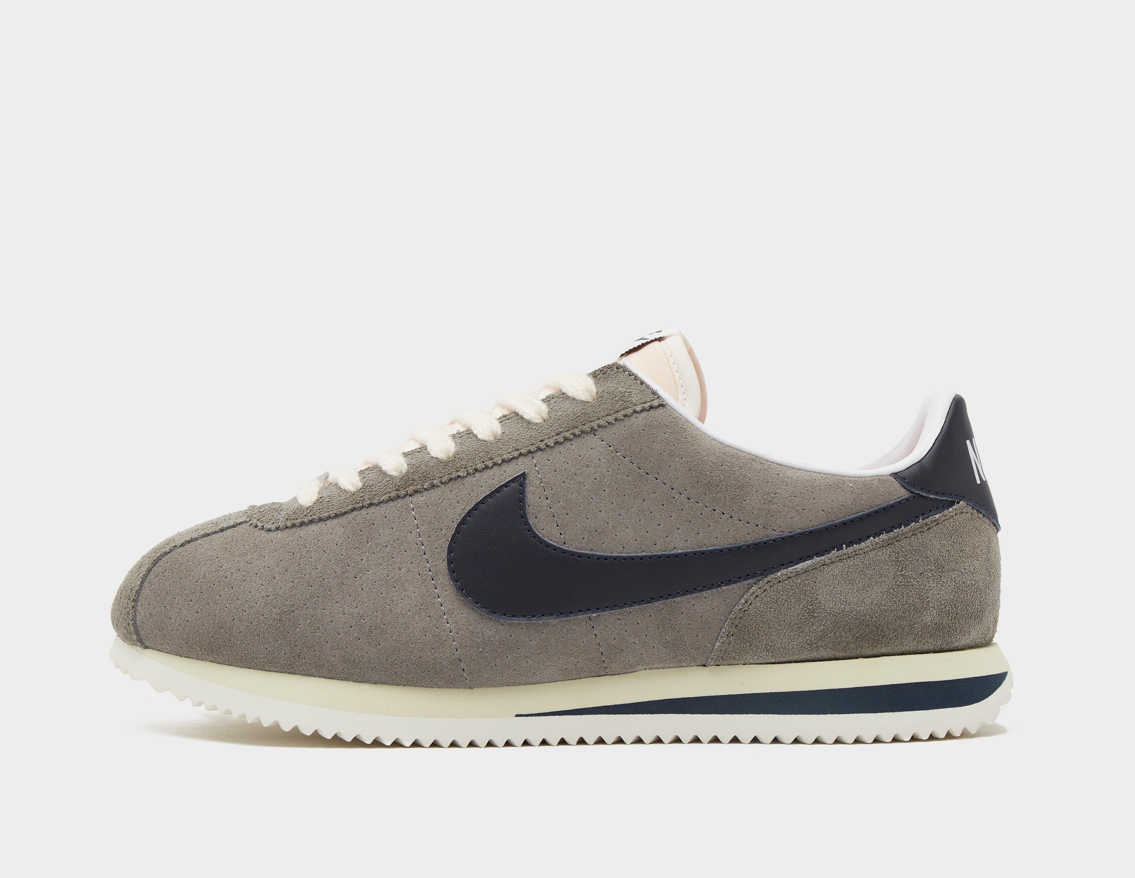 Nike cortez grey suede sale