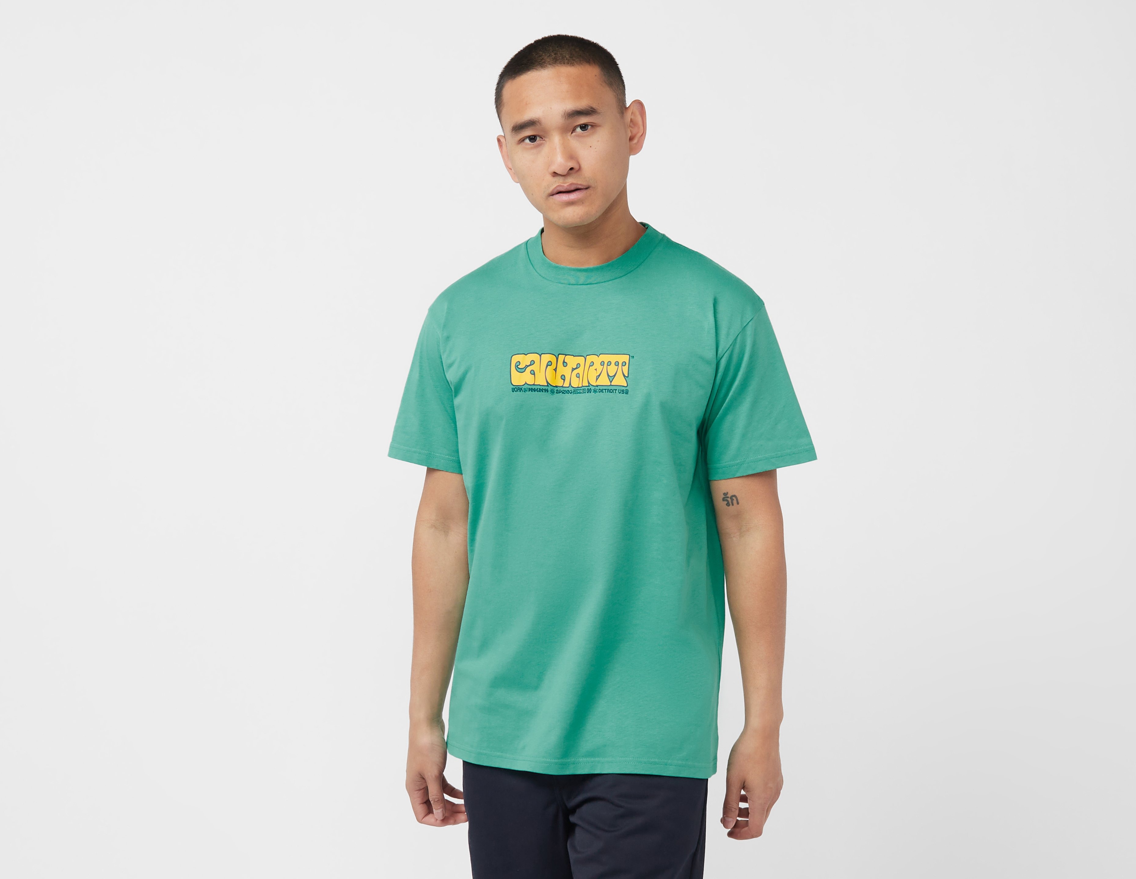 Green Carhartt WIP Heat Script T-Shirt | size?